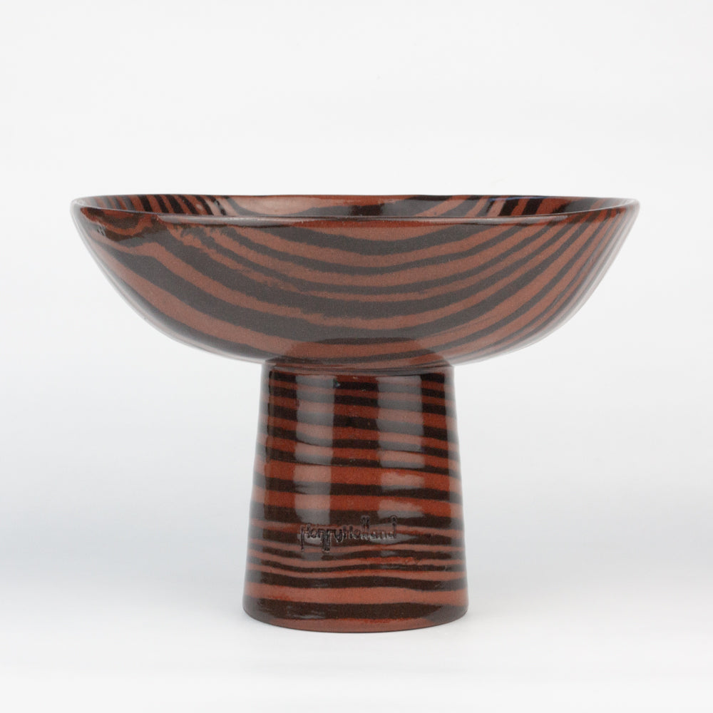 Terracotta & Brown Medium Marble Chalice Bowl
