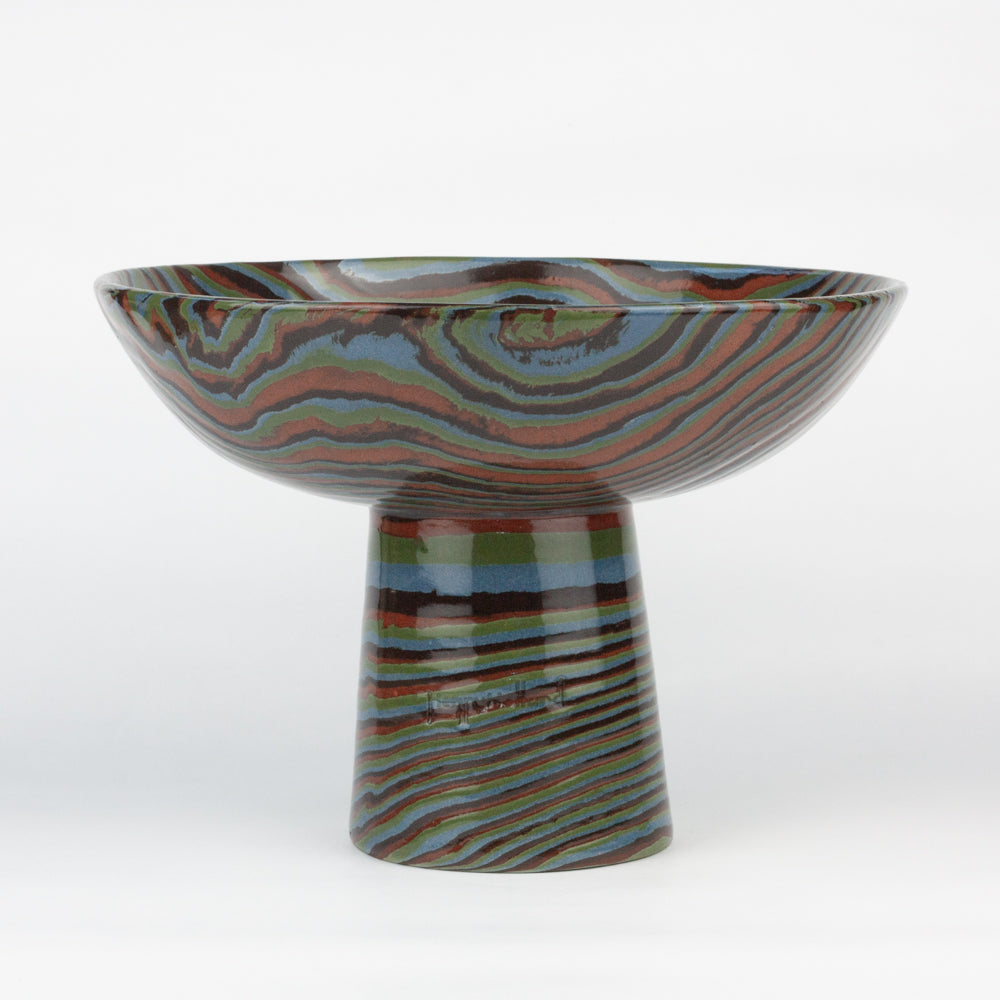 Four Multi-Colour Medium Marble Chalice Bowl