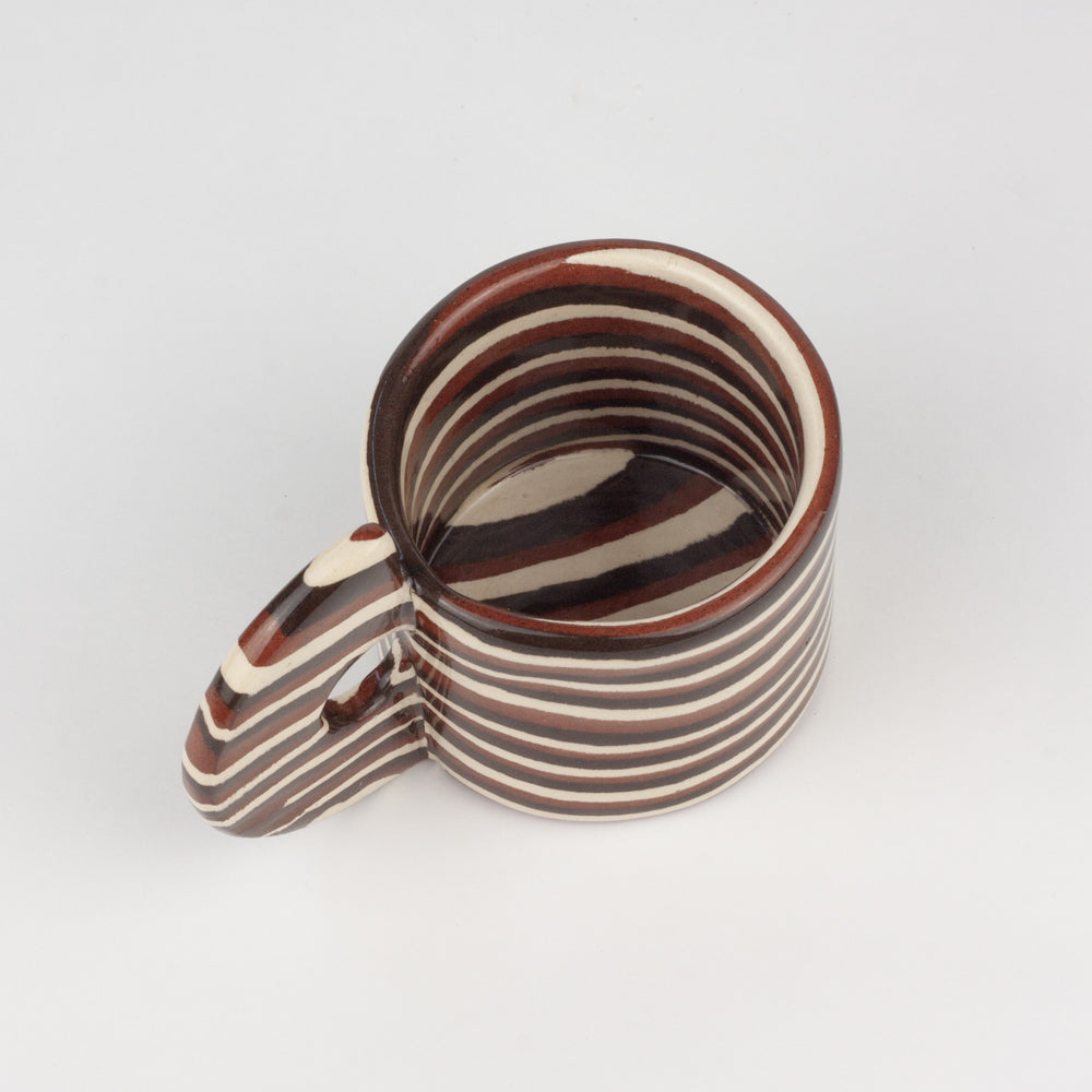 Terracotta, Brown & White  Marble Espresso Mug