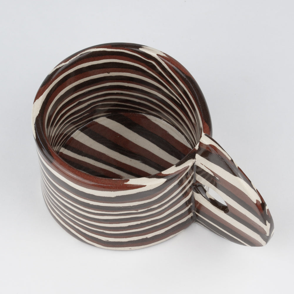 Terracotta, Brown & White Marble Mug