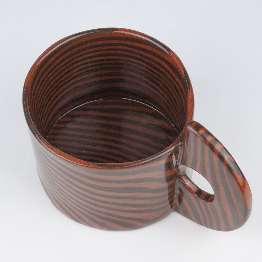 Terracotta & Brown Large Marble Mug