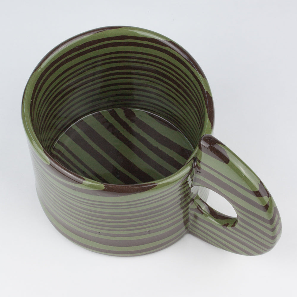 Green & Brown Large Marble Mug