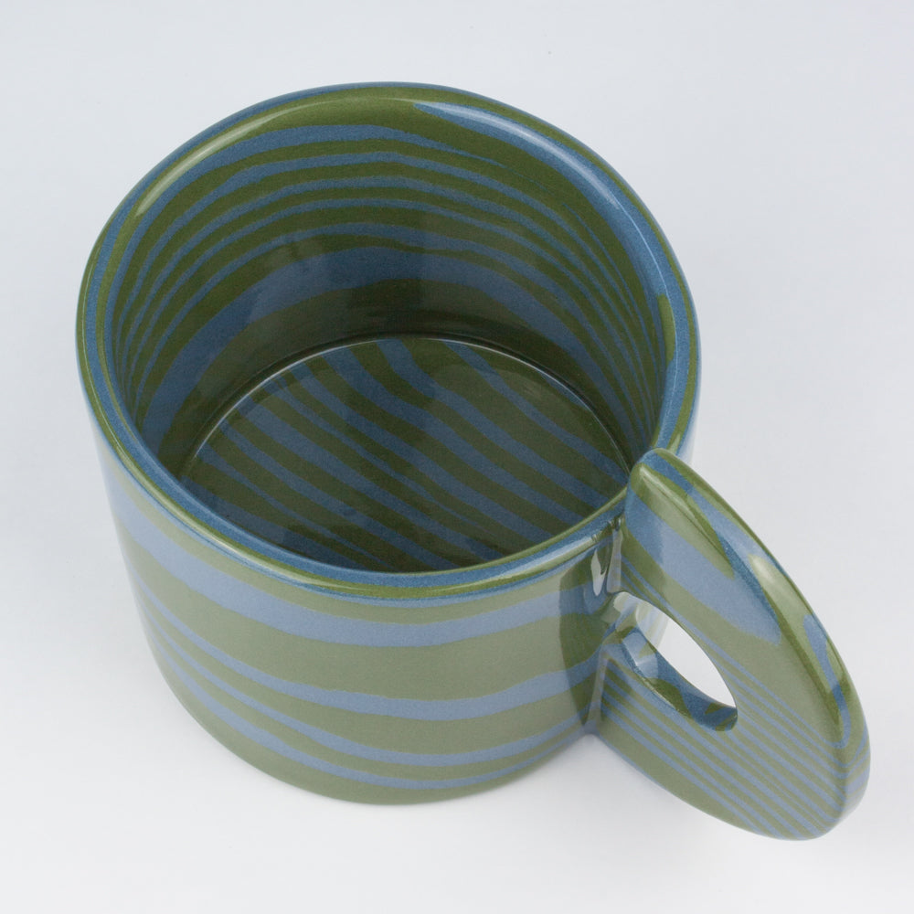 Green & Blue Large Marble Mug