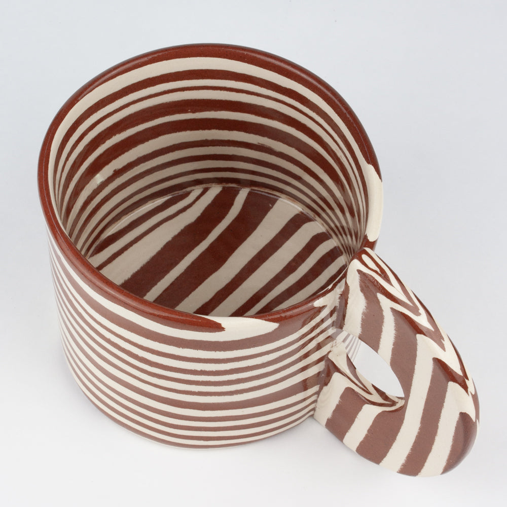 Terracotta & White Large Marble Mug