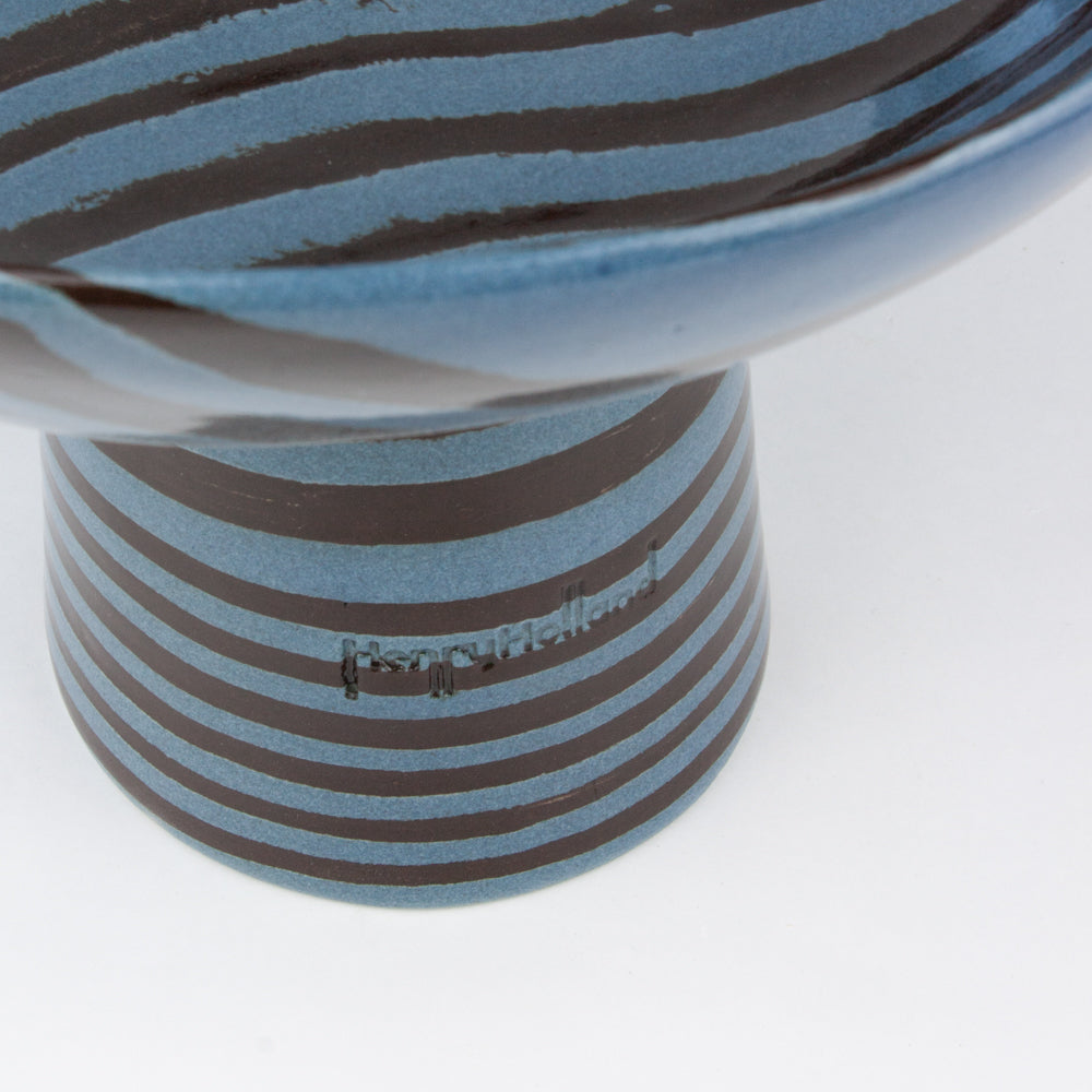 Blue & Brown Medium Marble Chalice Bowl