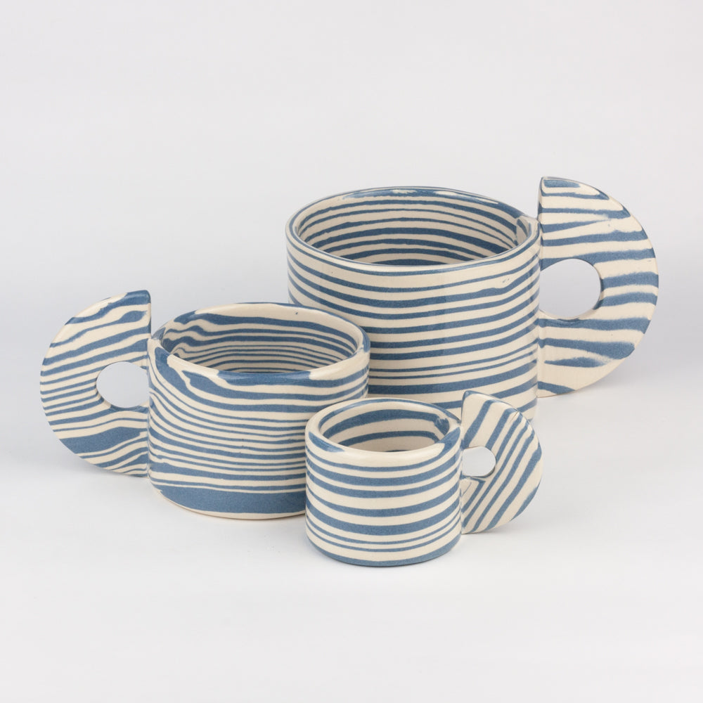 Blue & White Large Marble Mug
