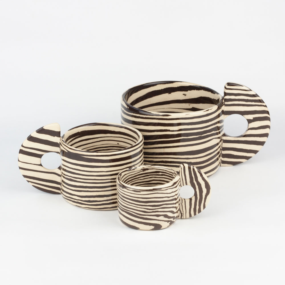 Brown & White Large Marble Mug