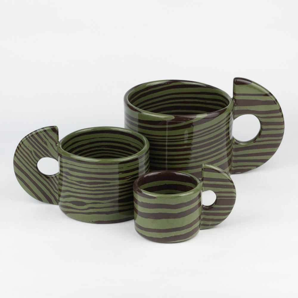 Green & Brown Marble Espresso Mug