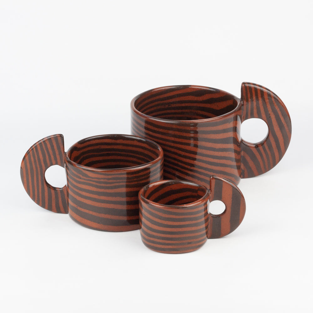 Terracotta & Brown Large Marble Mug