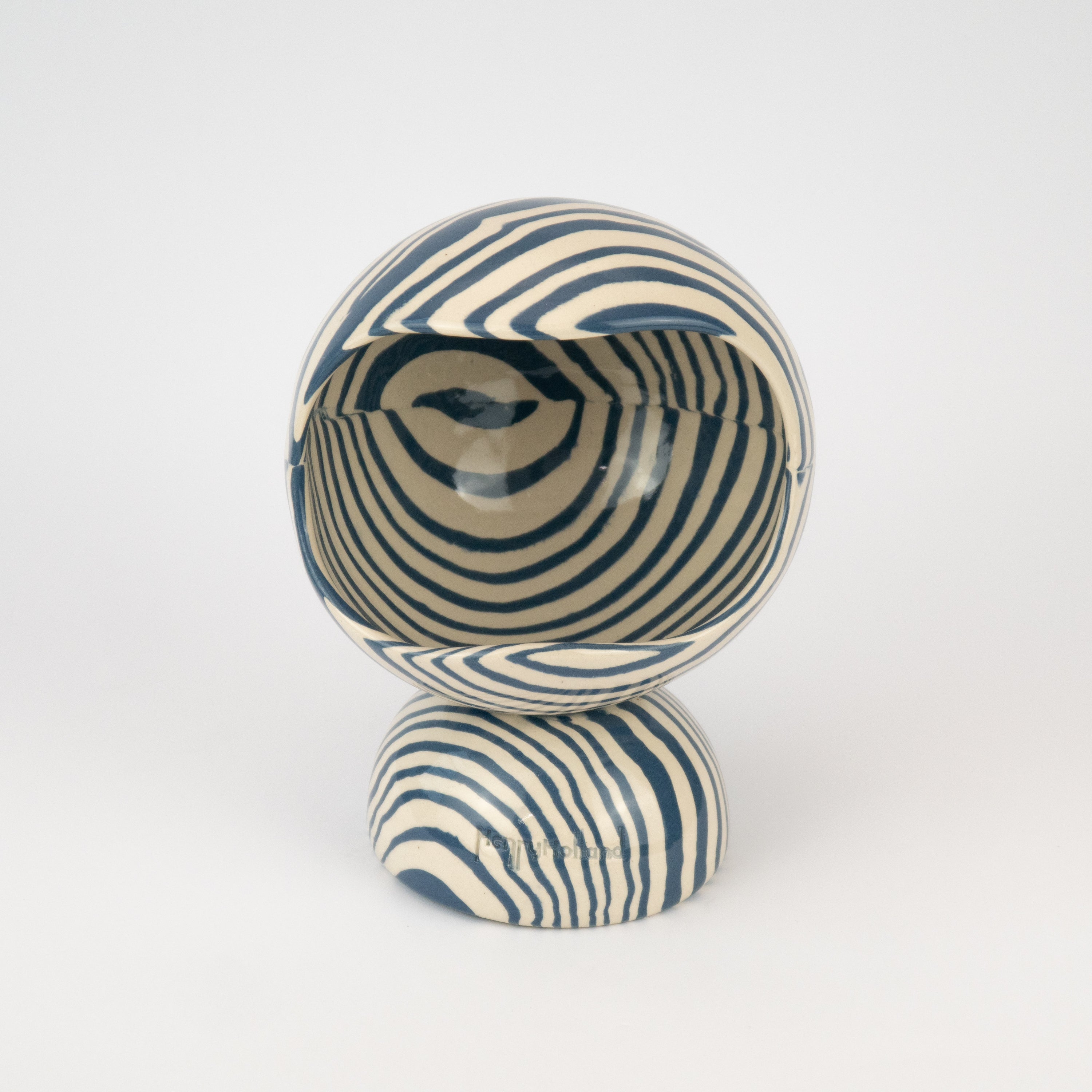 Blue & White Marble Salt Pig