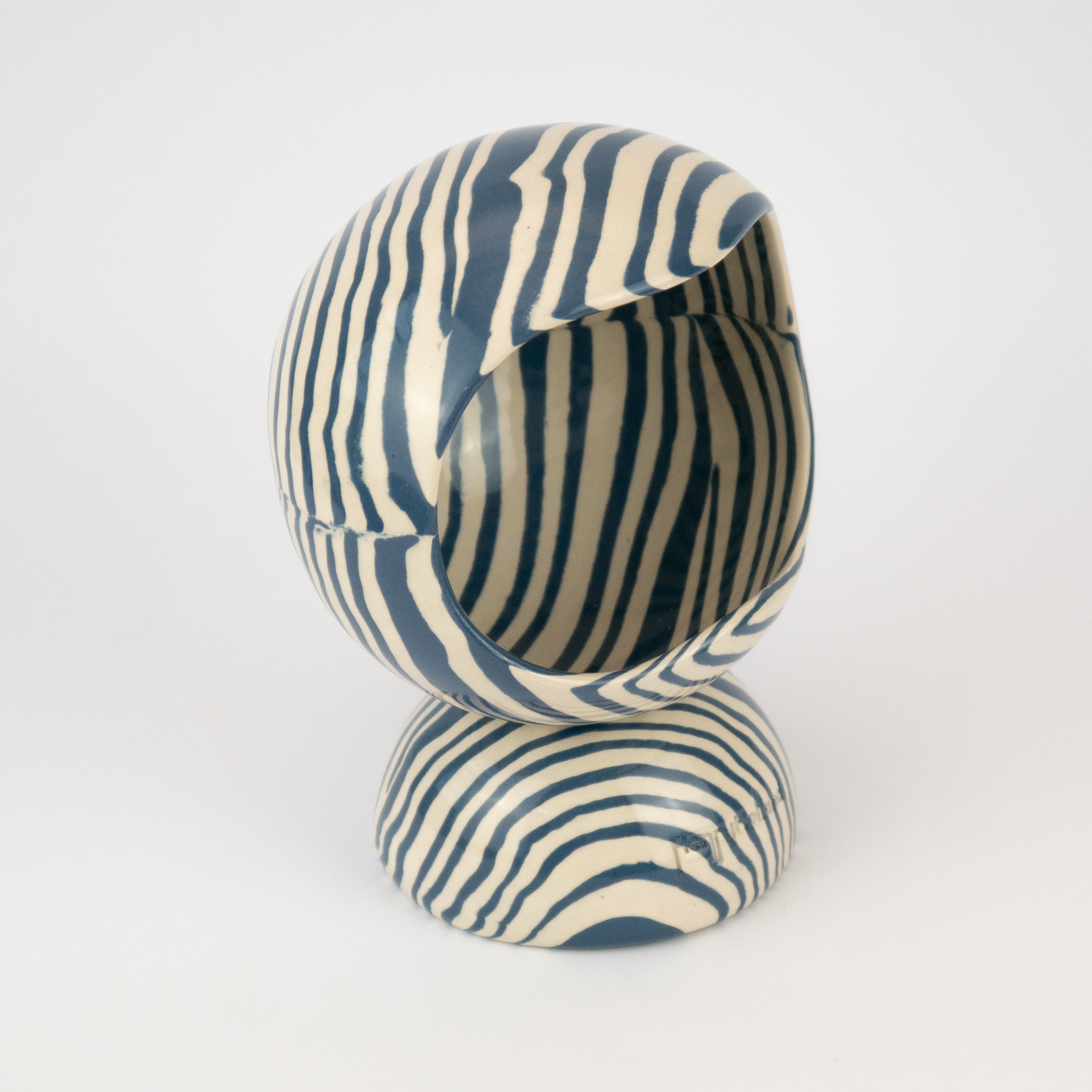 Blue & White Marble Salt Pig