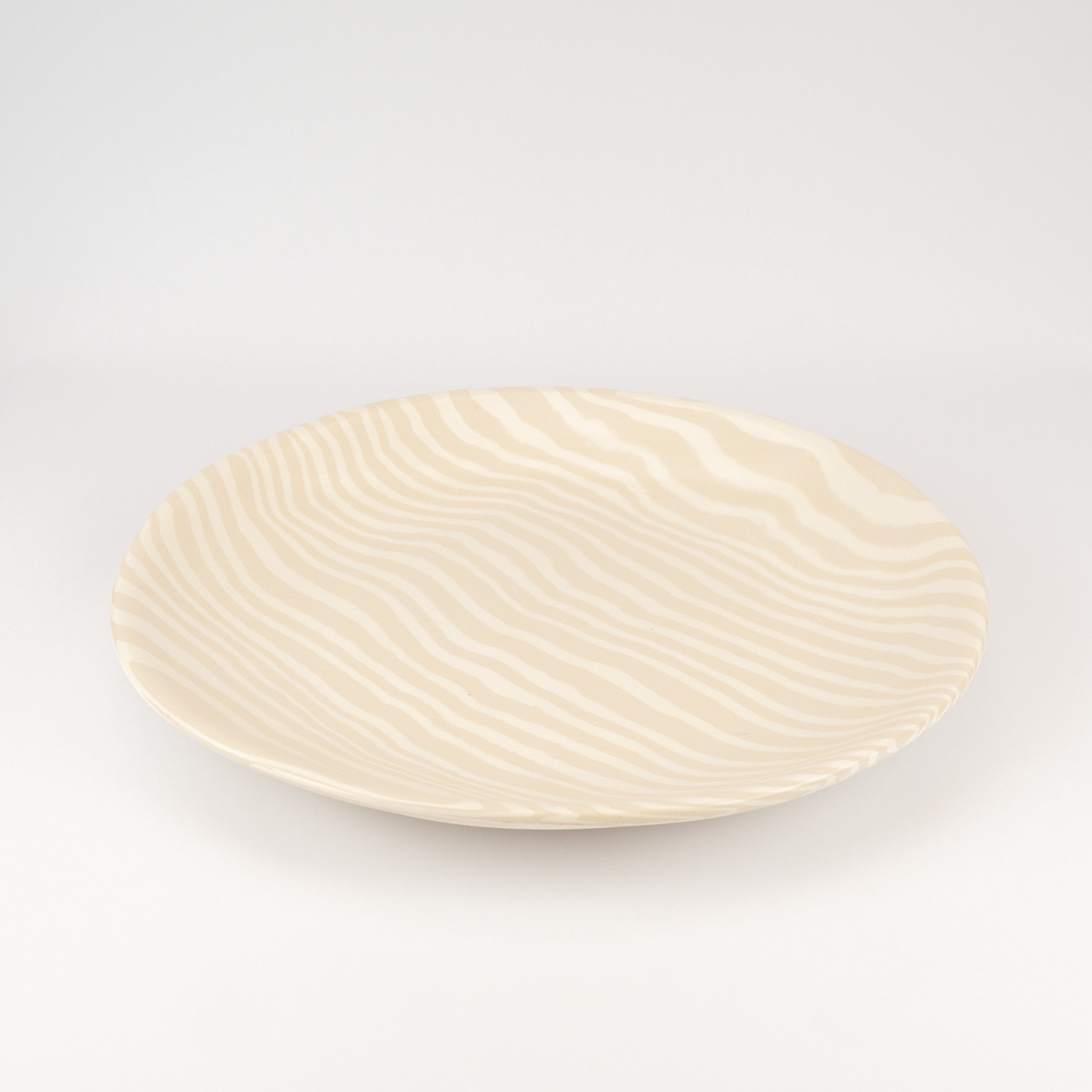 Extra Large Oatmeal & White Serving Platter