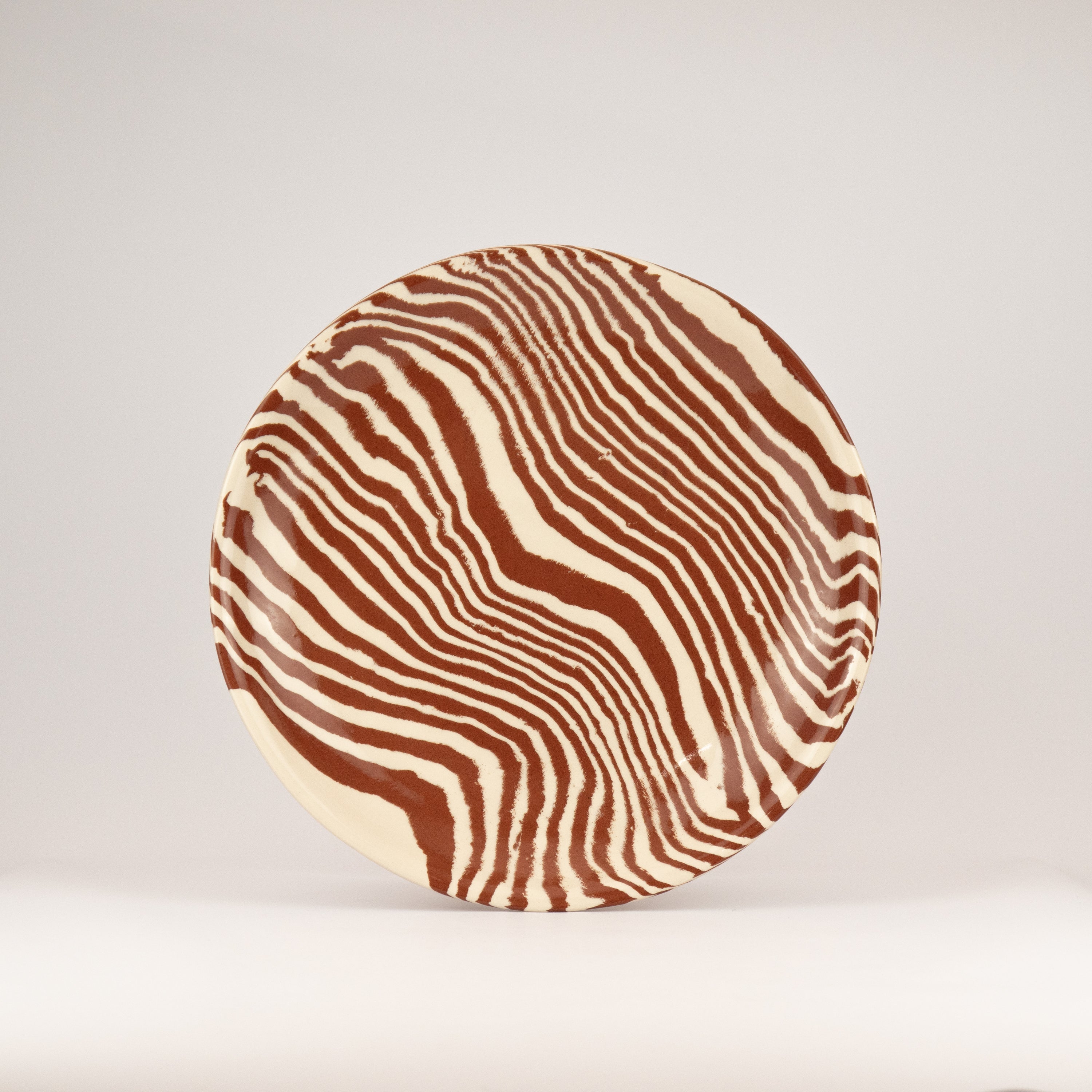 Extra Large Terracotta & White Serving Platter