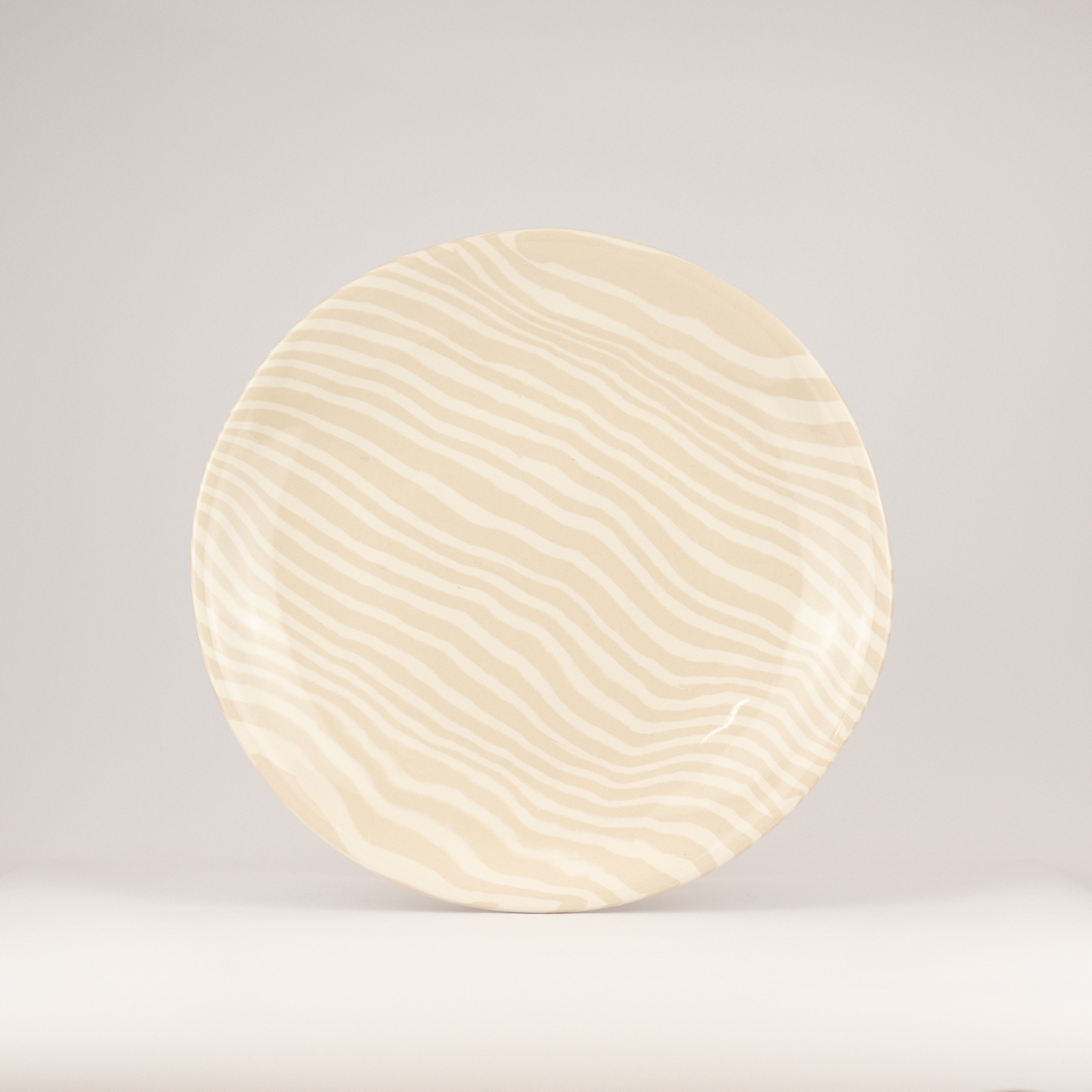 Extra Large Oatmeal & White Serving Platter