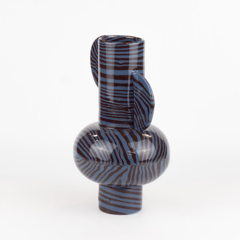 Blue & Brown Marble Profumo Vase