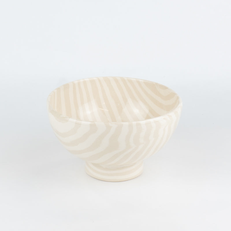 Oatmeal & White Marble Soup Bowl