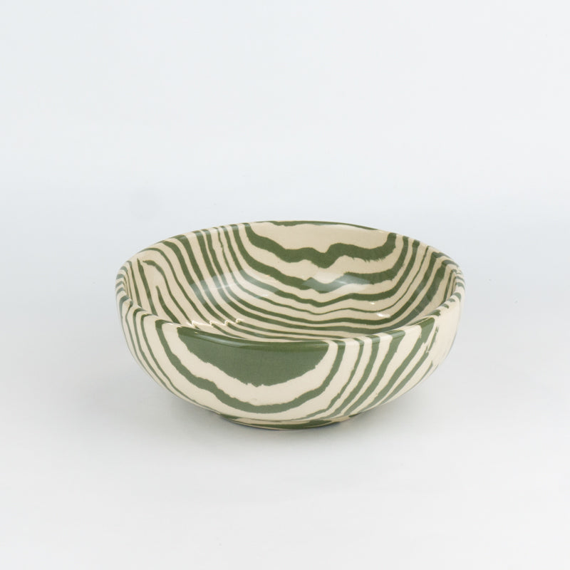 Green & White Marble Cereal Bowl
