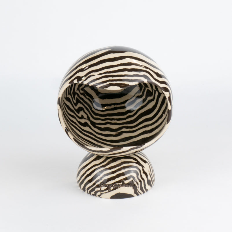 Brown & White Marble Salt Pig