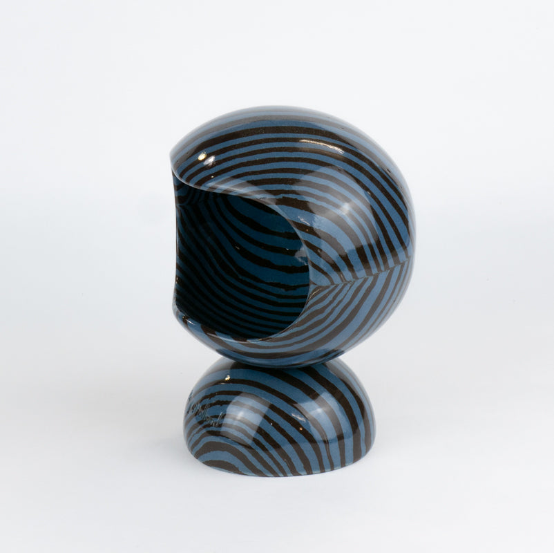 Blue & Brown Marble Marble Salt Pig