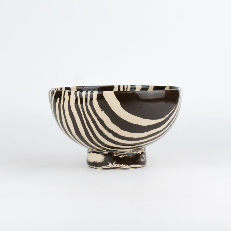 Brown & White Marble Soup Bowl
