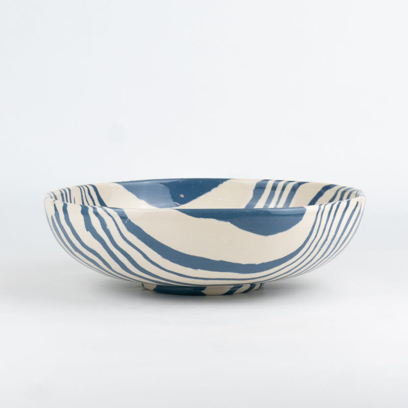 Blue & White Marble Ramen Bowl