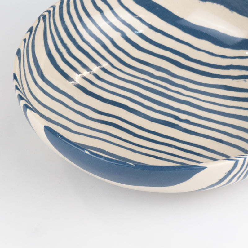 Blue & White Marble Ramen Bowl