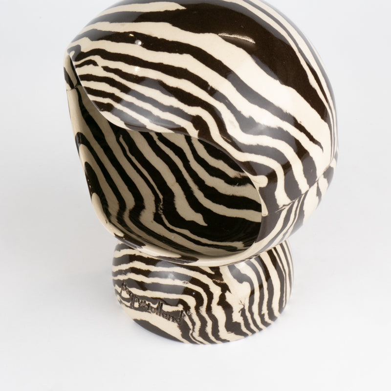 Brown & White Marble Salt Pig