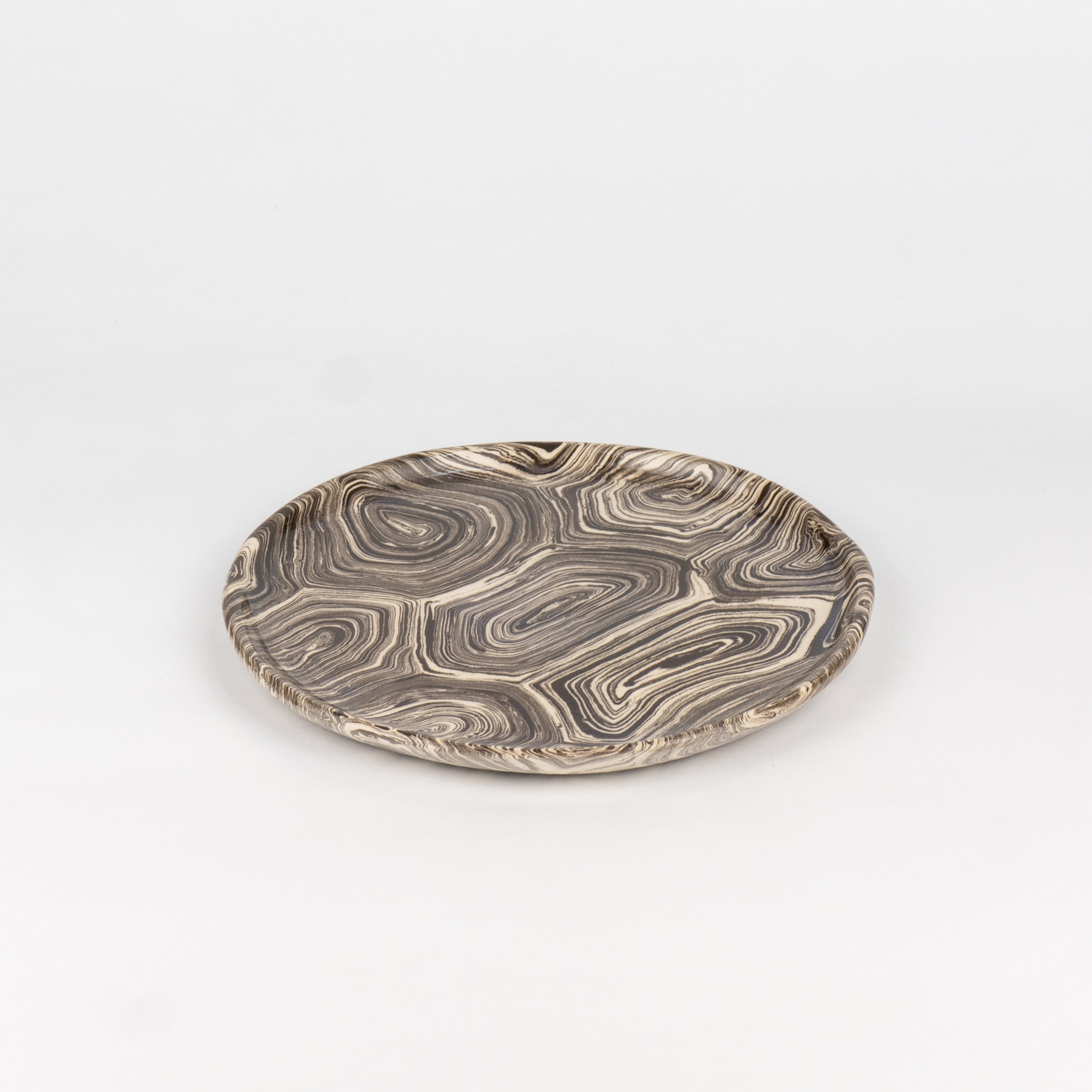 Brown & White Agate Side Plate