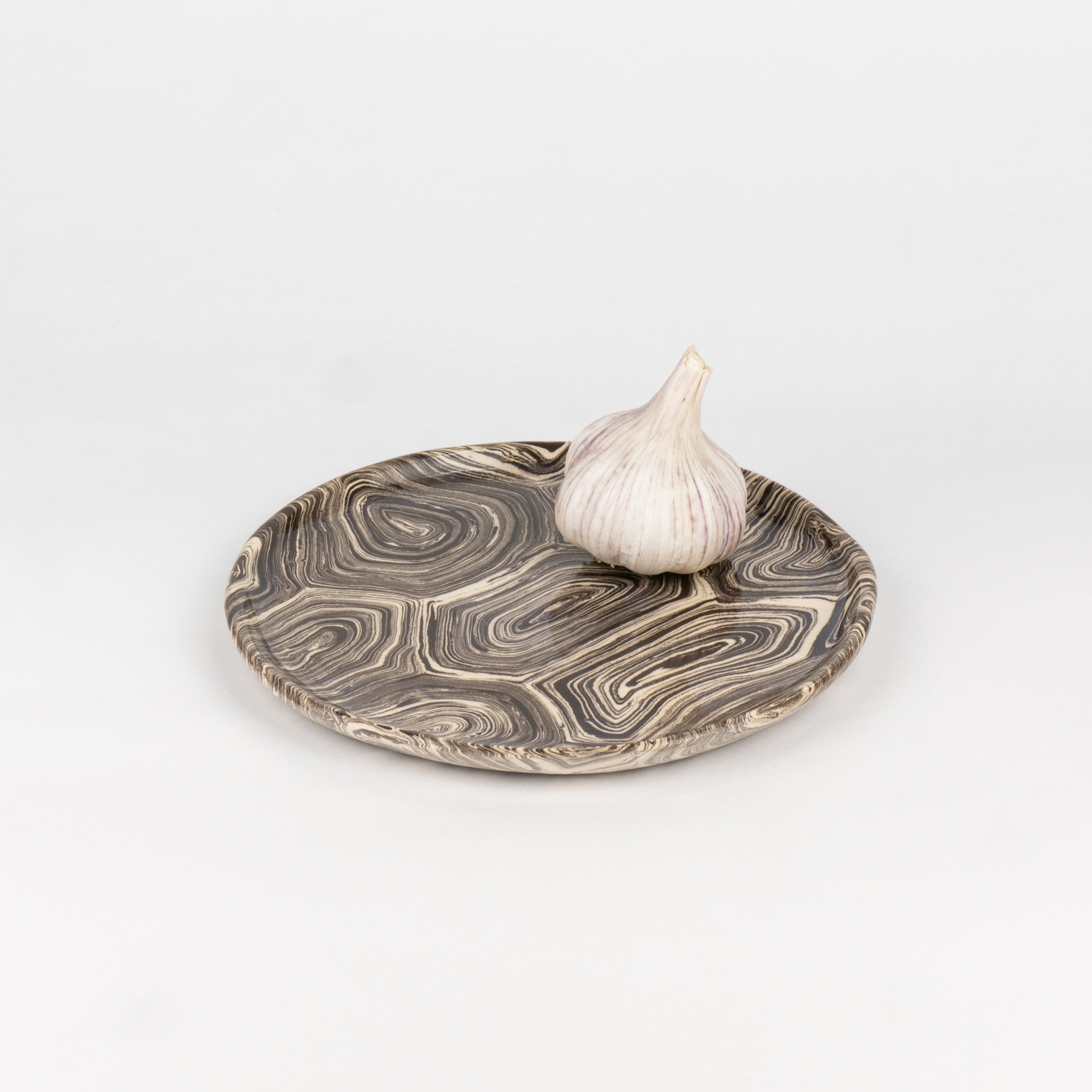 Brown & White Agate Side Plate