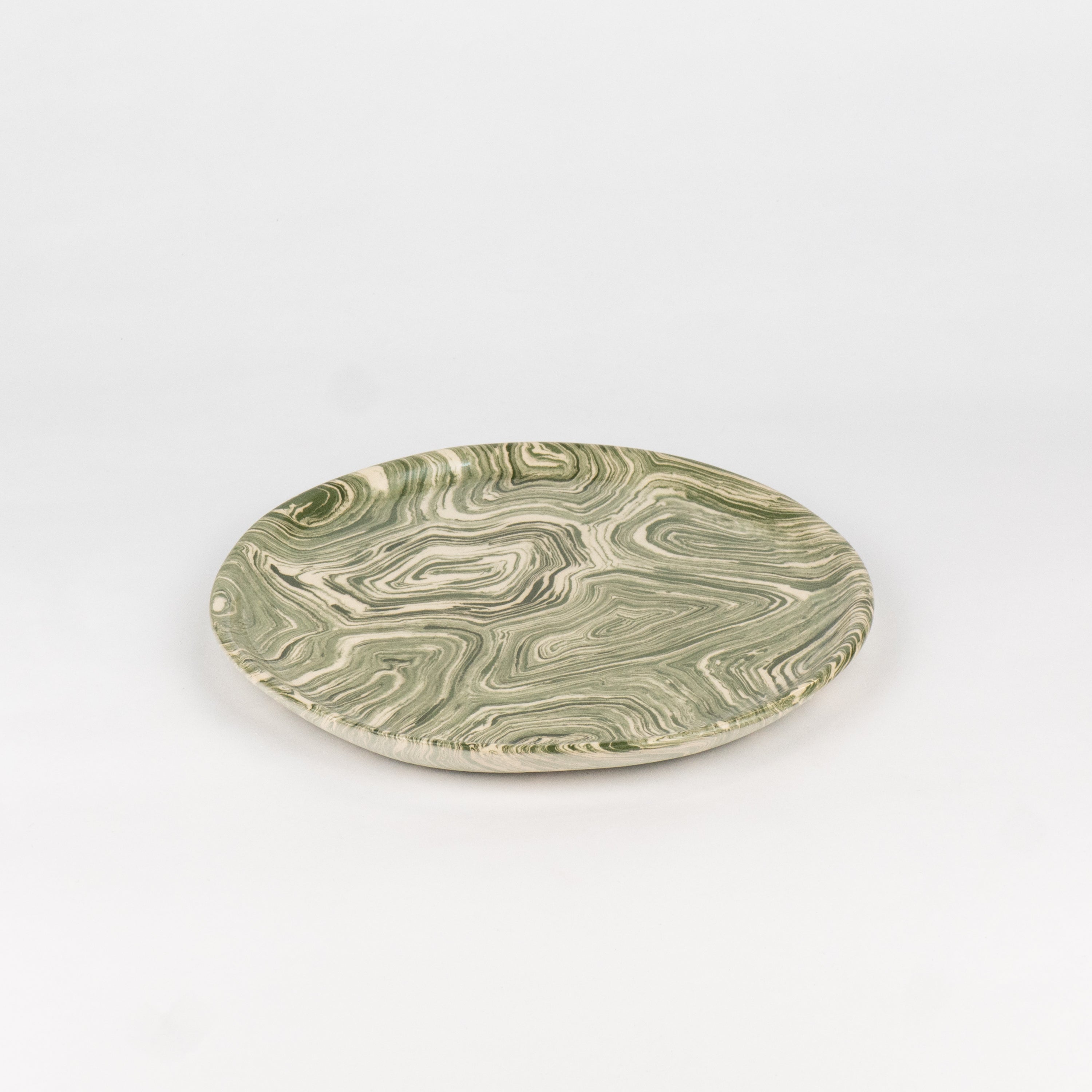 Green & White Agate Side Plate