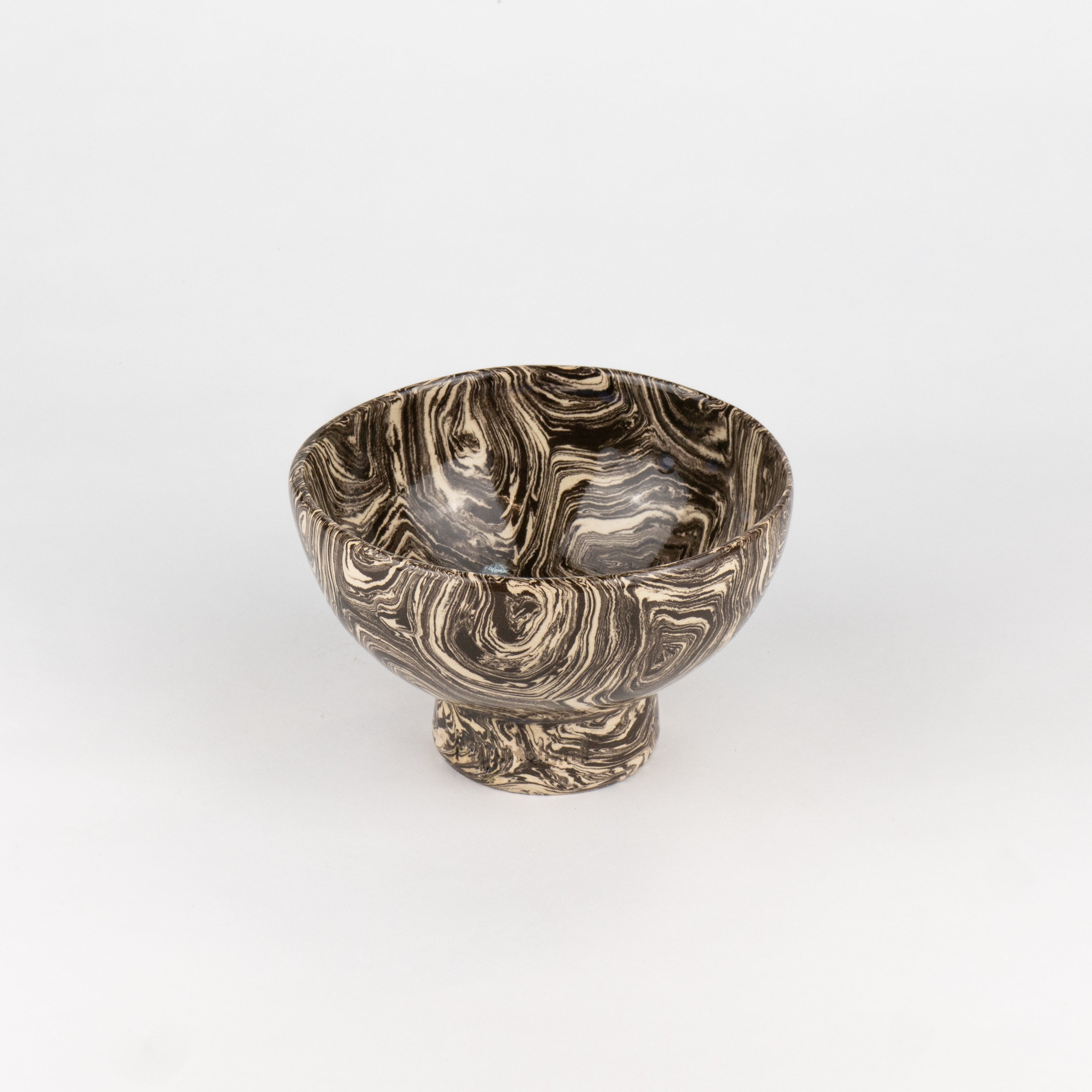 Brown & White Agate Tea Bowl