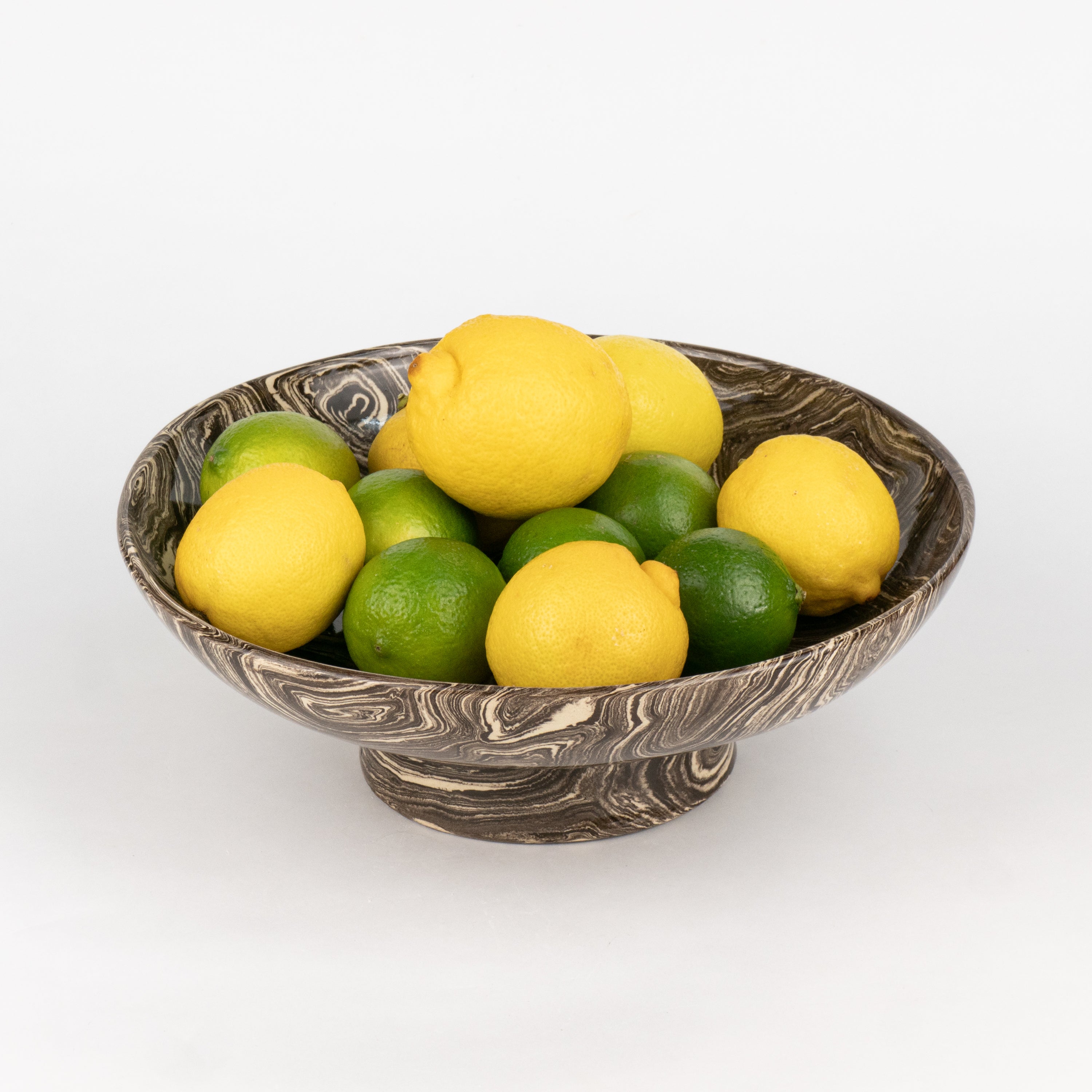 Brown & White Agate Low Chalice Bowl
