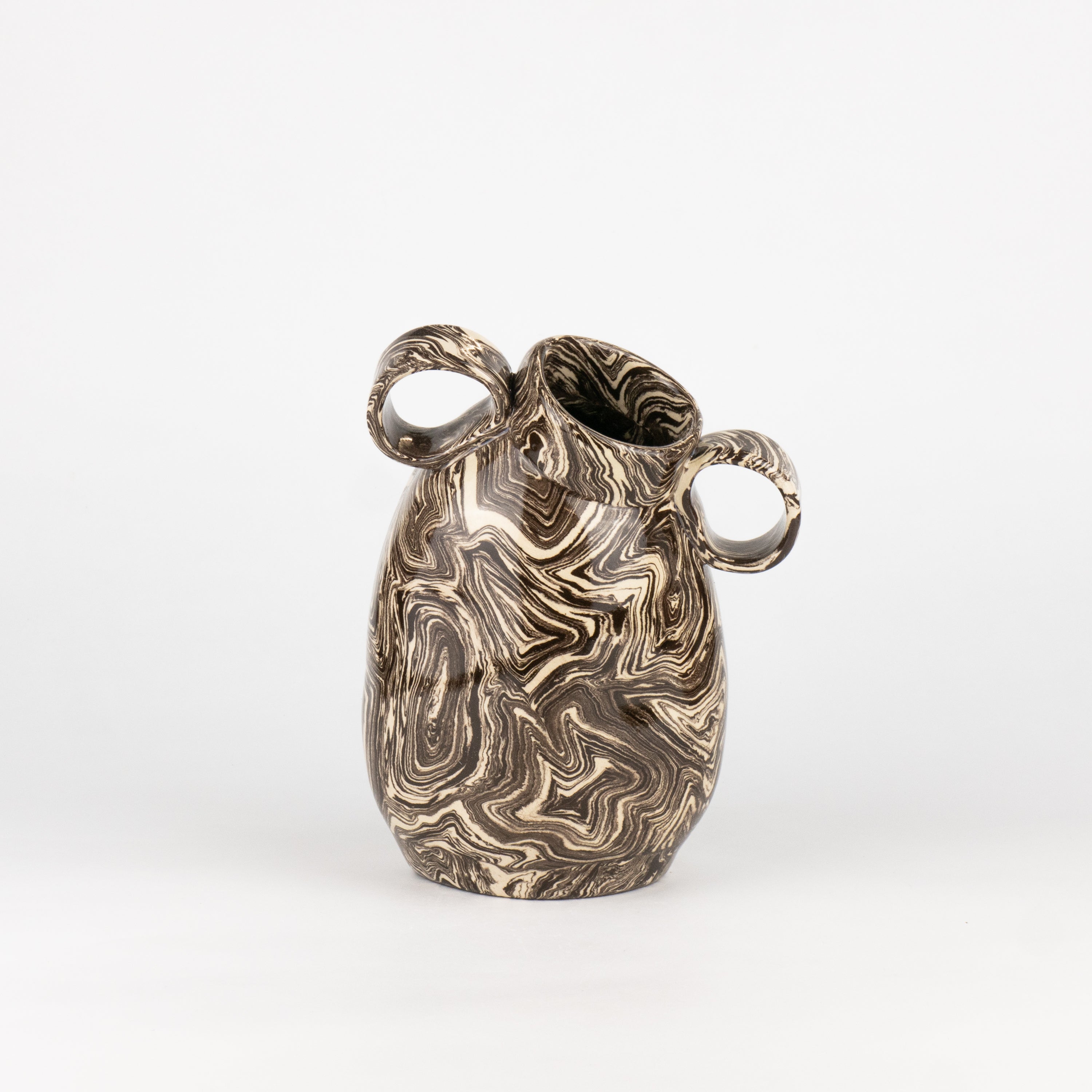 Brown & White Agate Mini Origin Vase