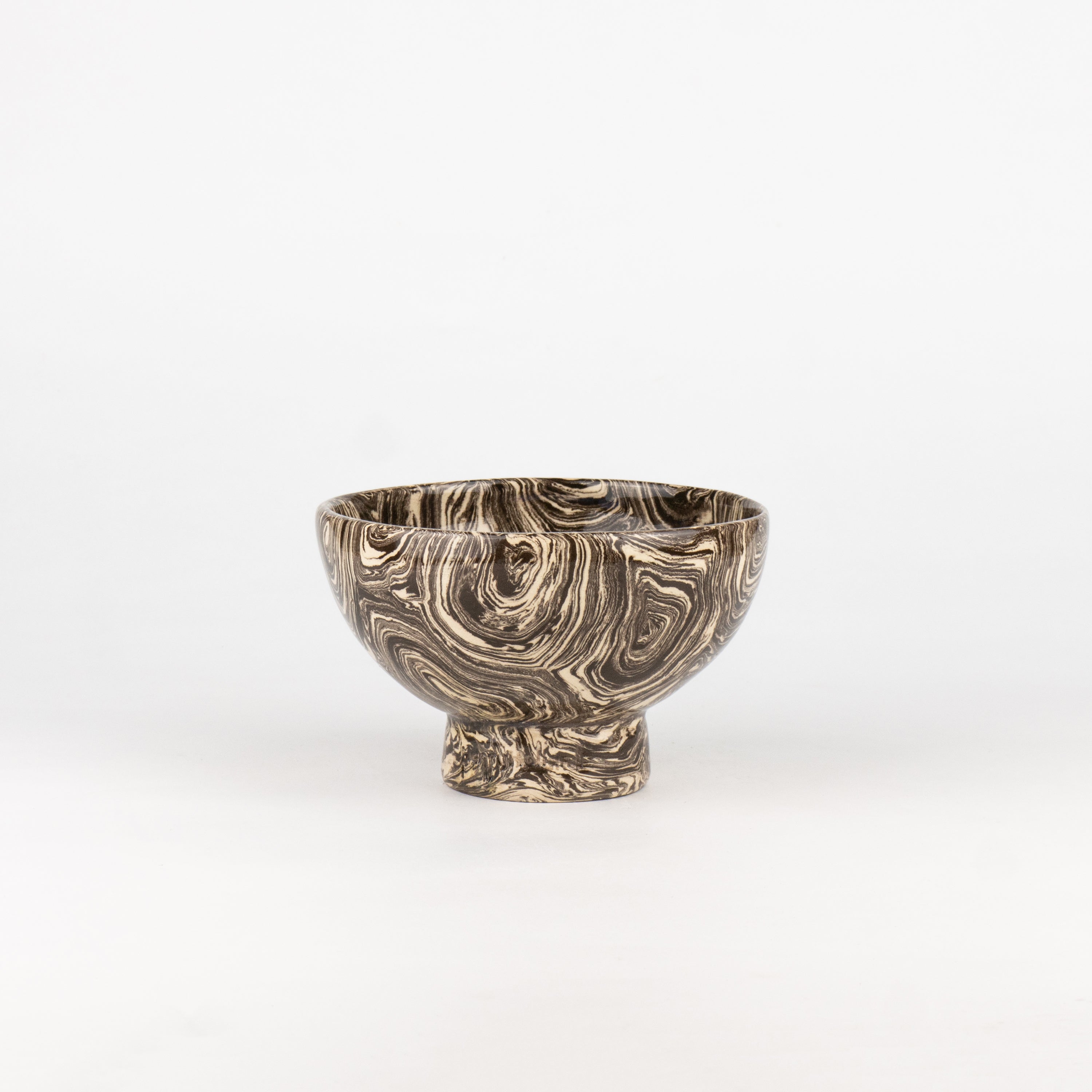 Brown & White Agate Tea Bowl