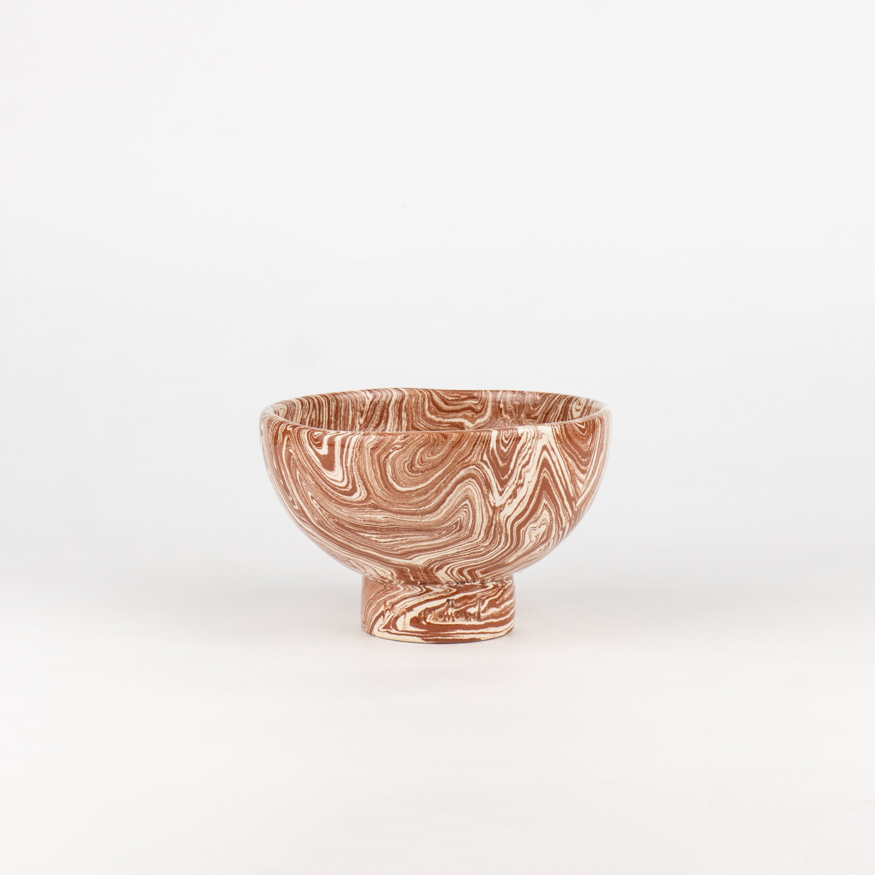 Terracotta & White Agate Tea Bowl