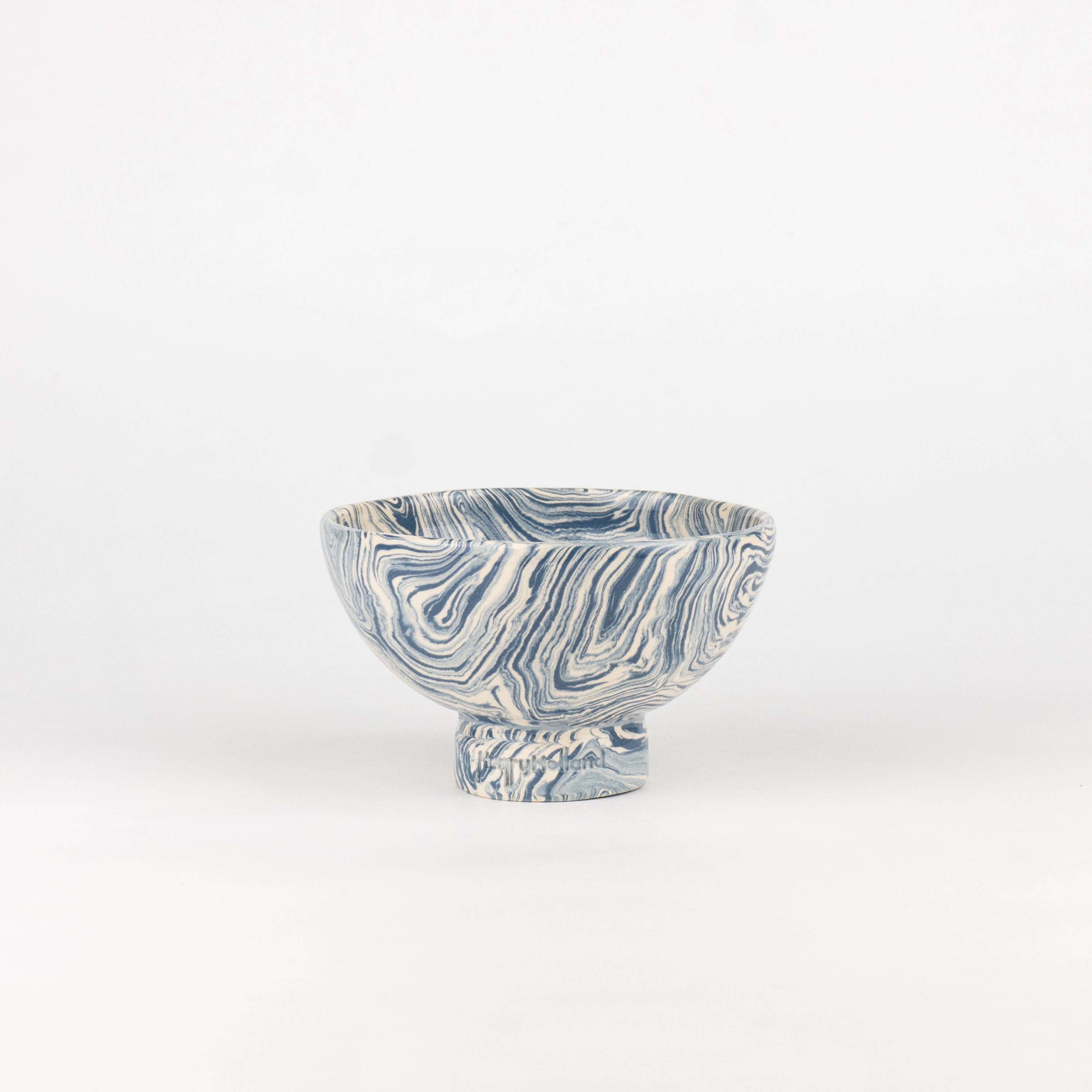 Blue & White Agate Tea Bowl