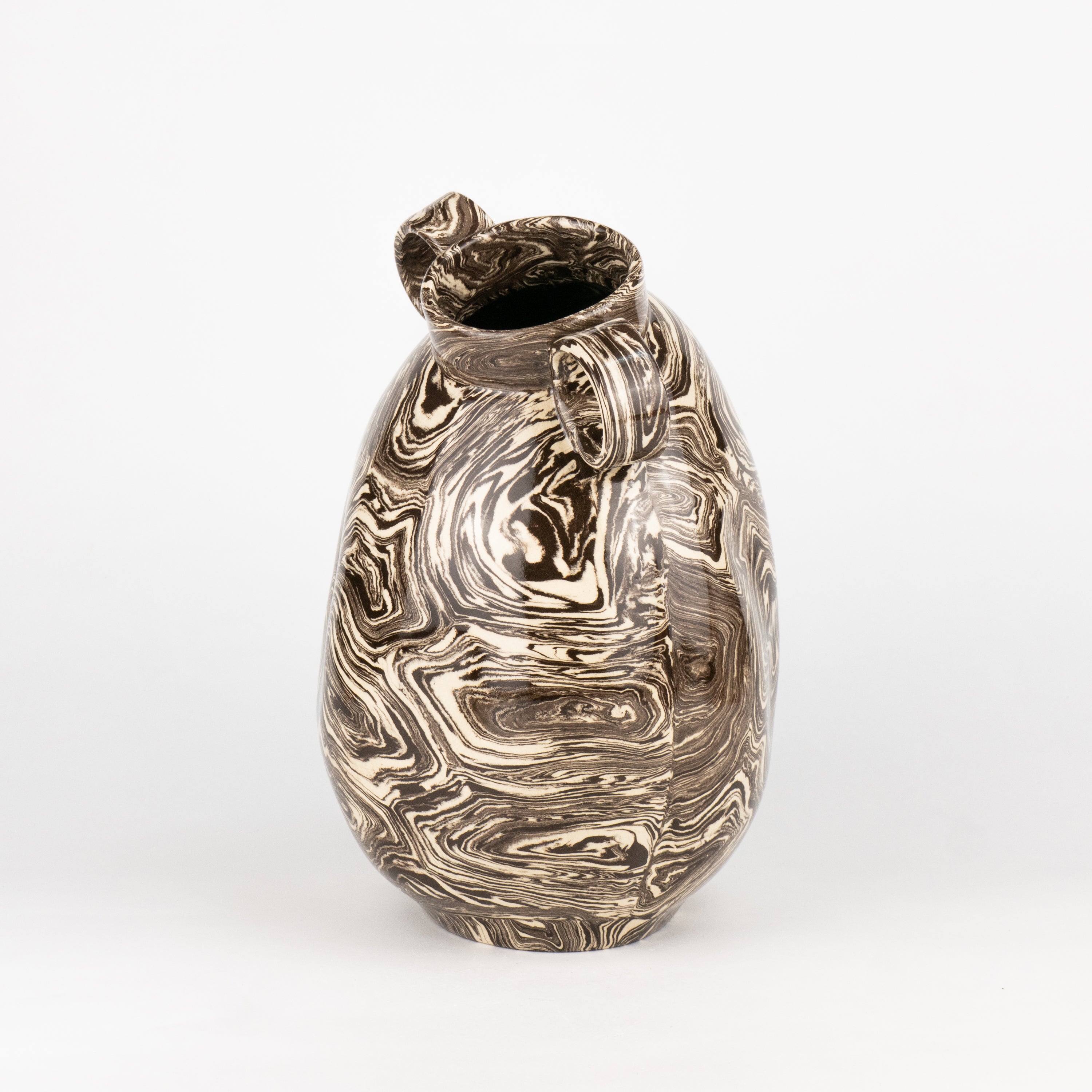 Brown & White Agate Origin Vase