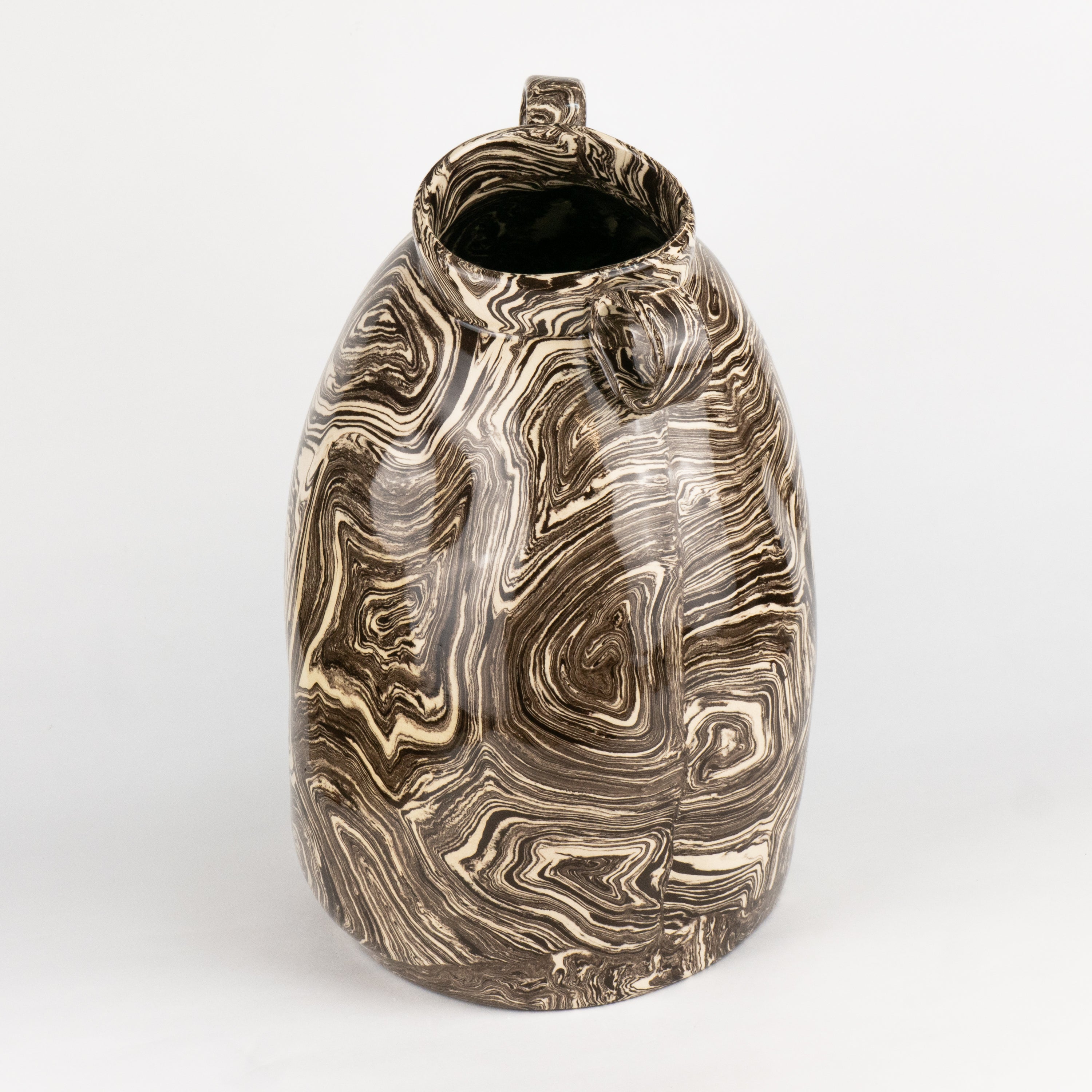 Brown & White Agate Maxi Origin Vase
