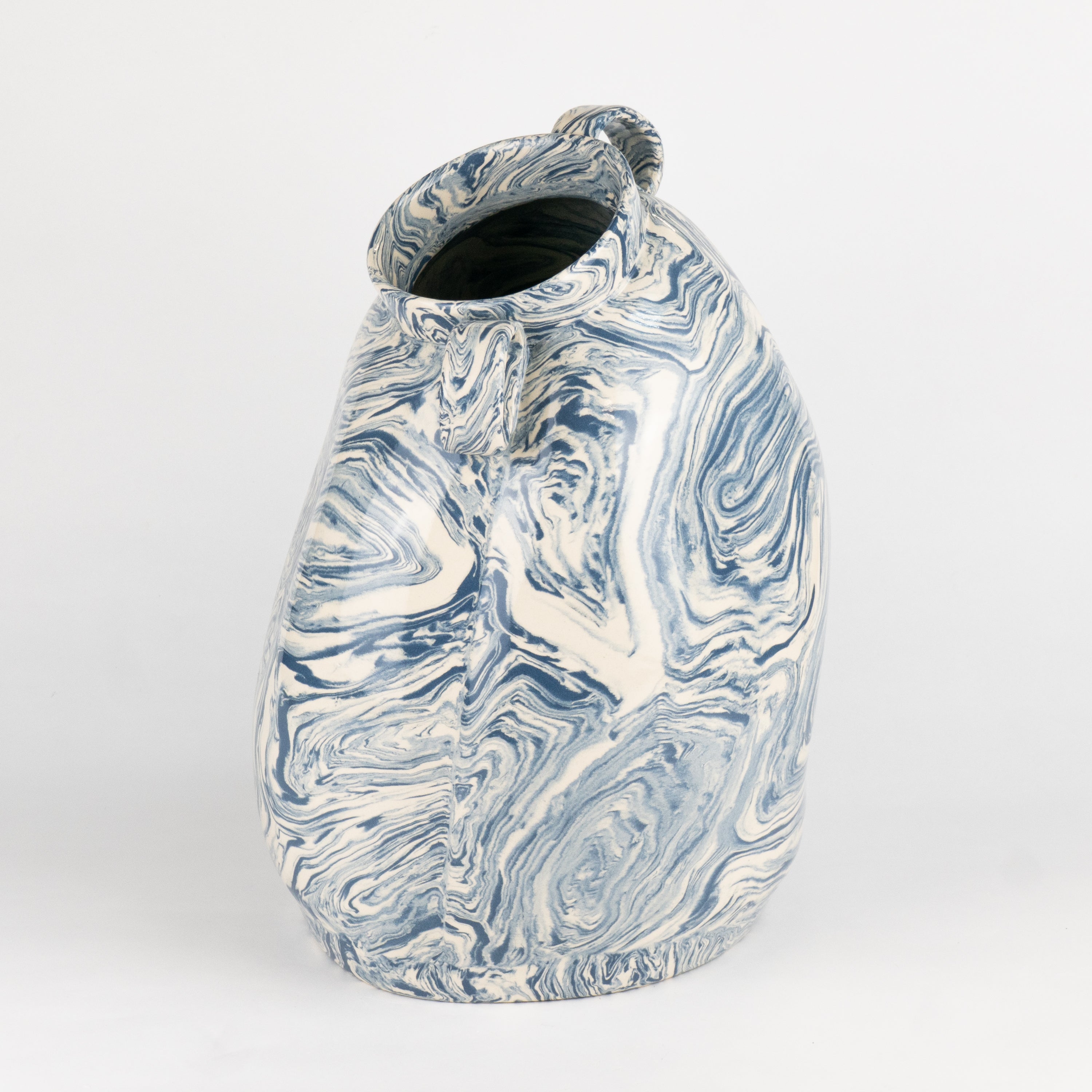 Blue & White Agate Maxi Origin Vase