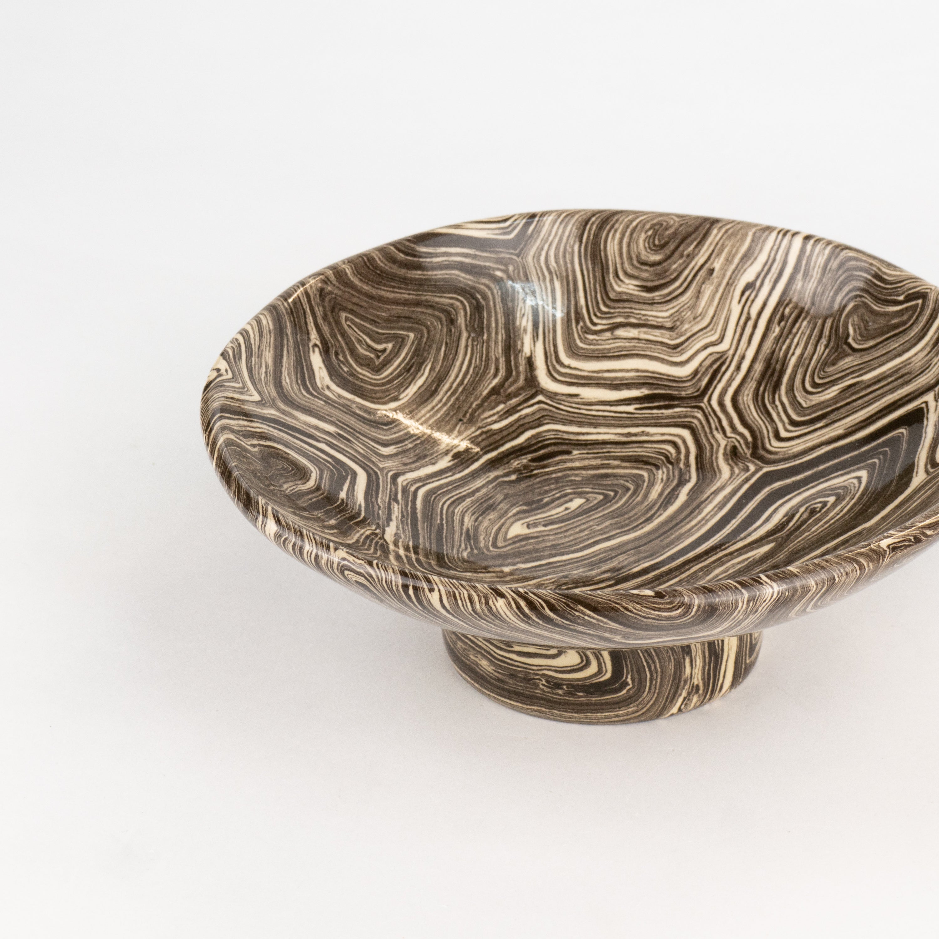 Brown & White Agate Small Dish