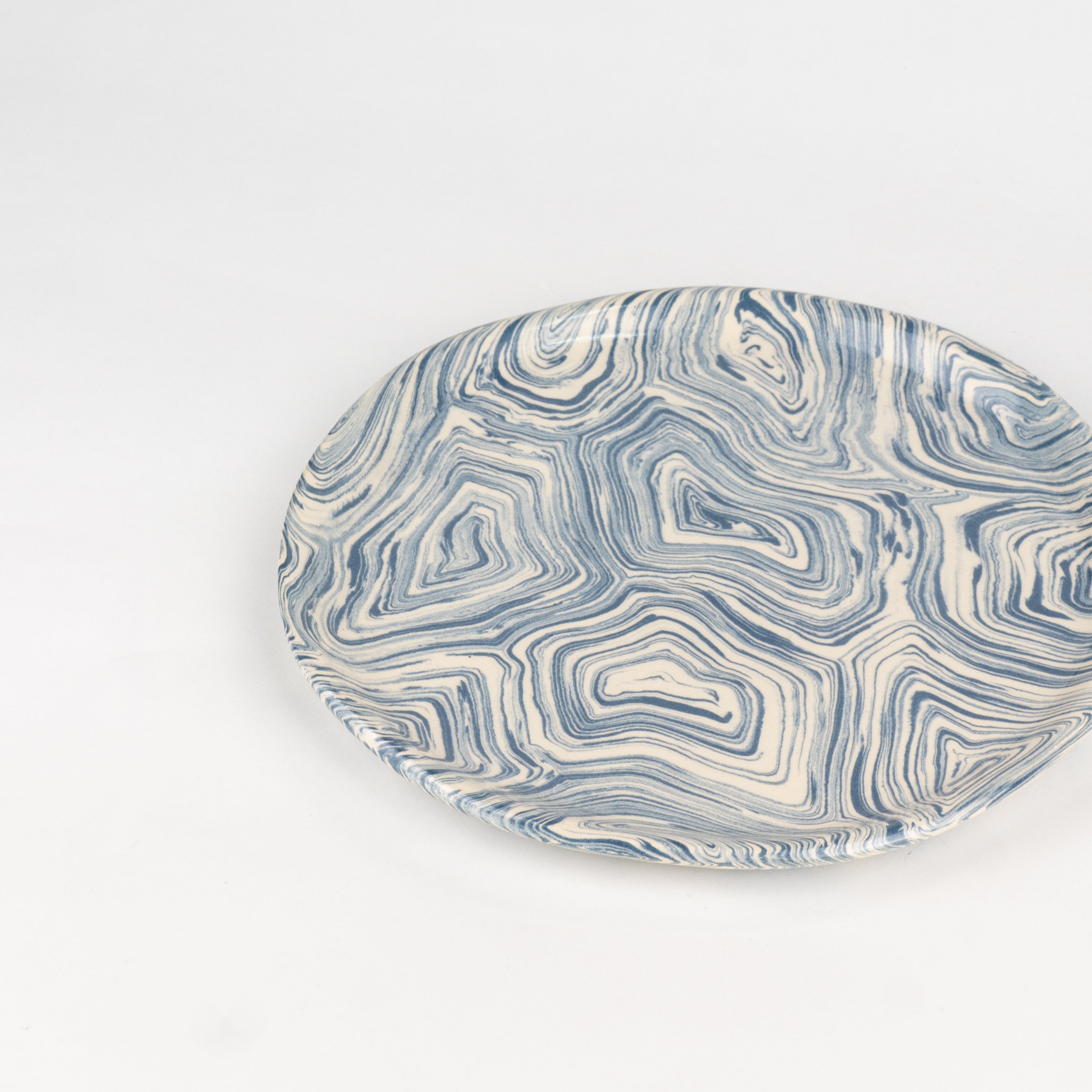 Blue & White Agate Side Plate