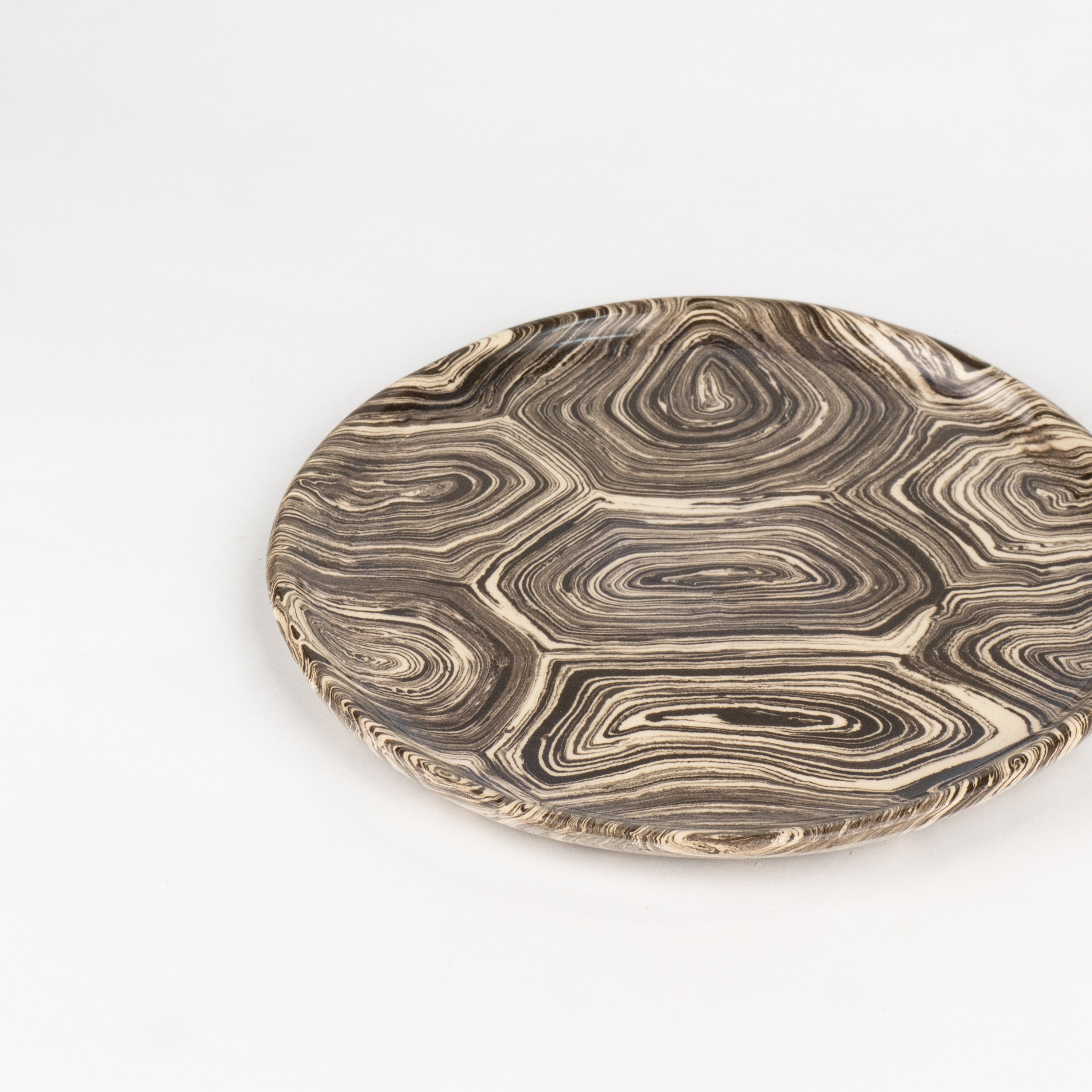 Brown & White Agate Side Plate