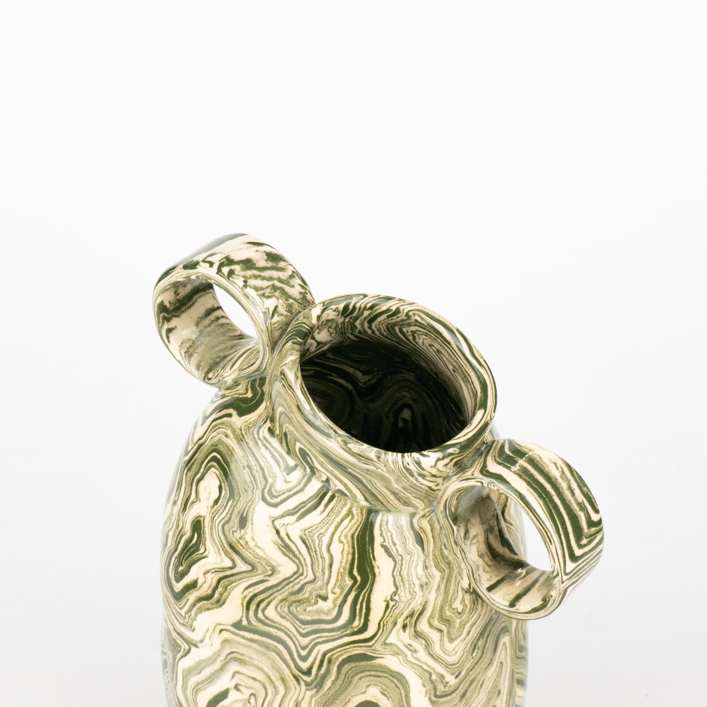 Green & White Agate Mini Origin Vase