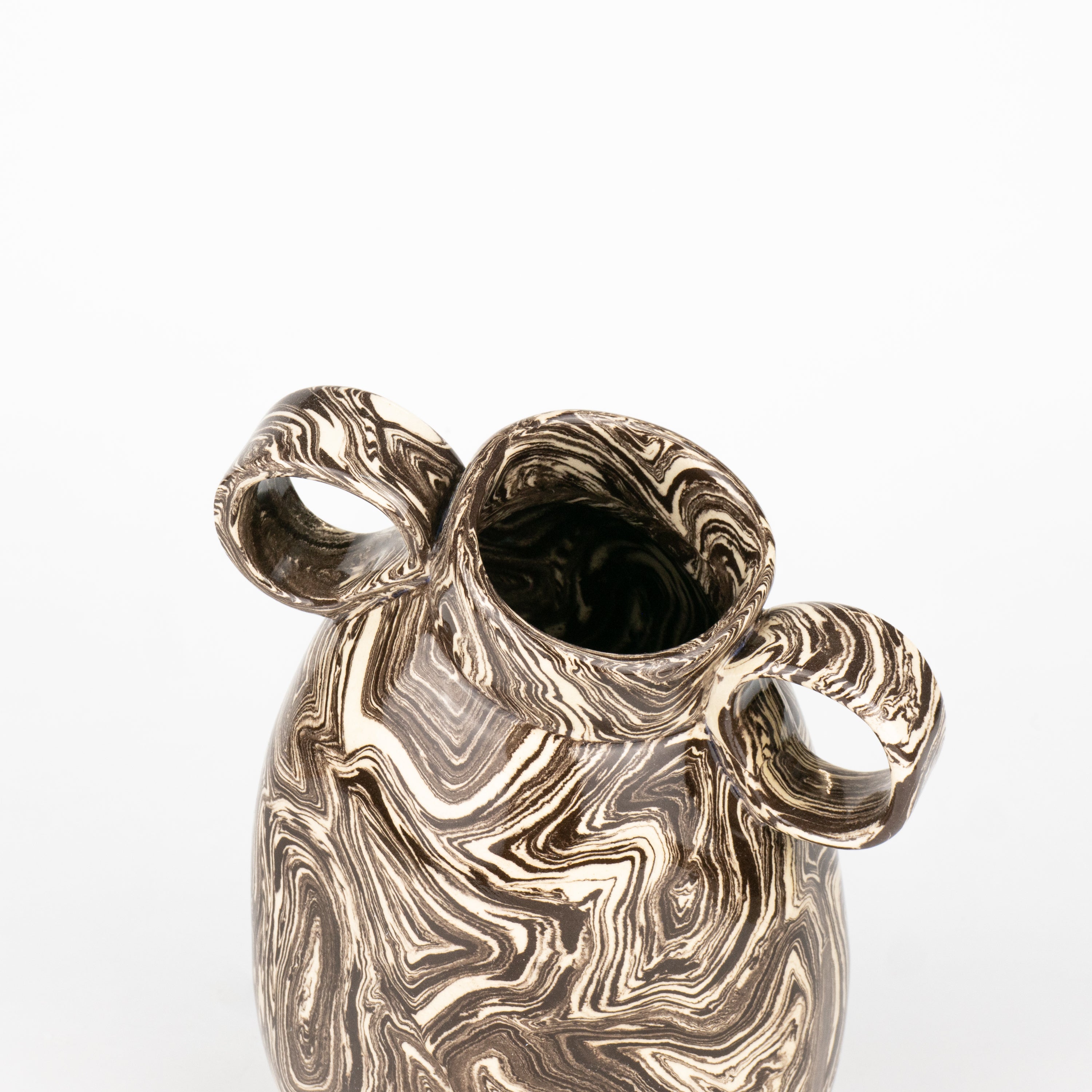 Brown & White Agate Mini Origin Vase