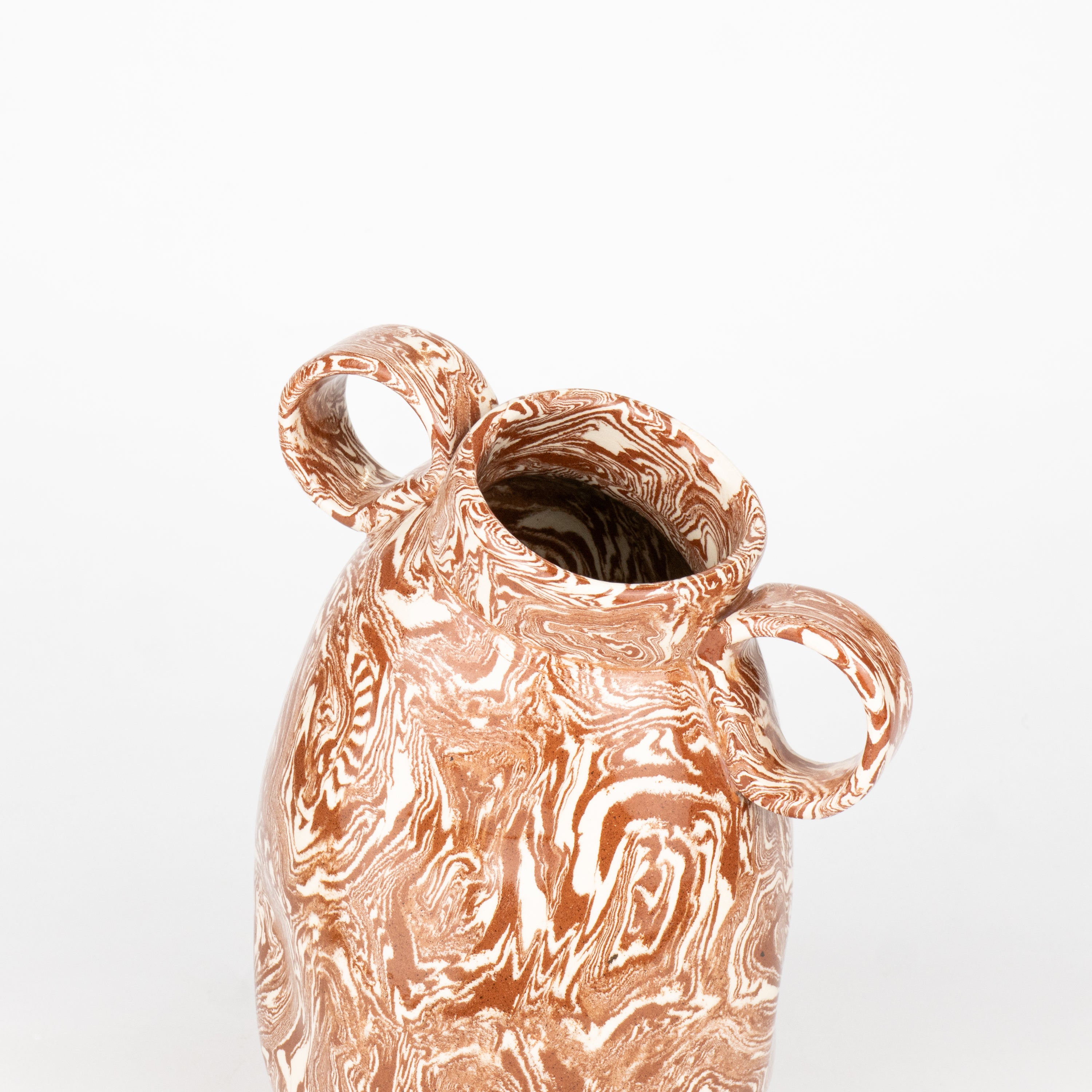 Terracotta & White Agate Mini Origin Vase