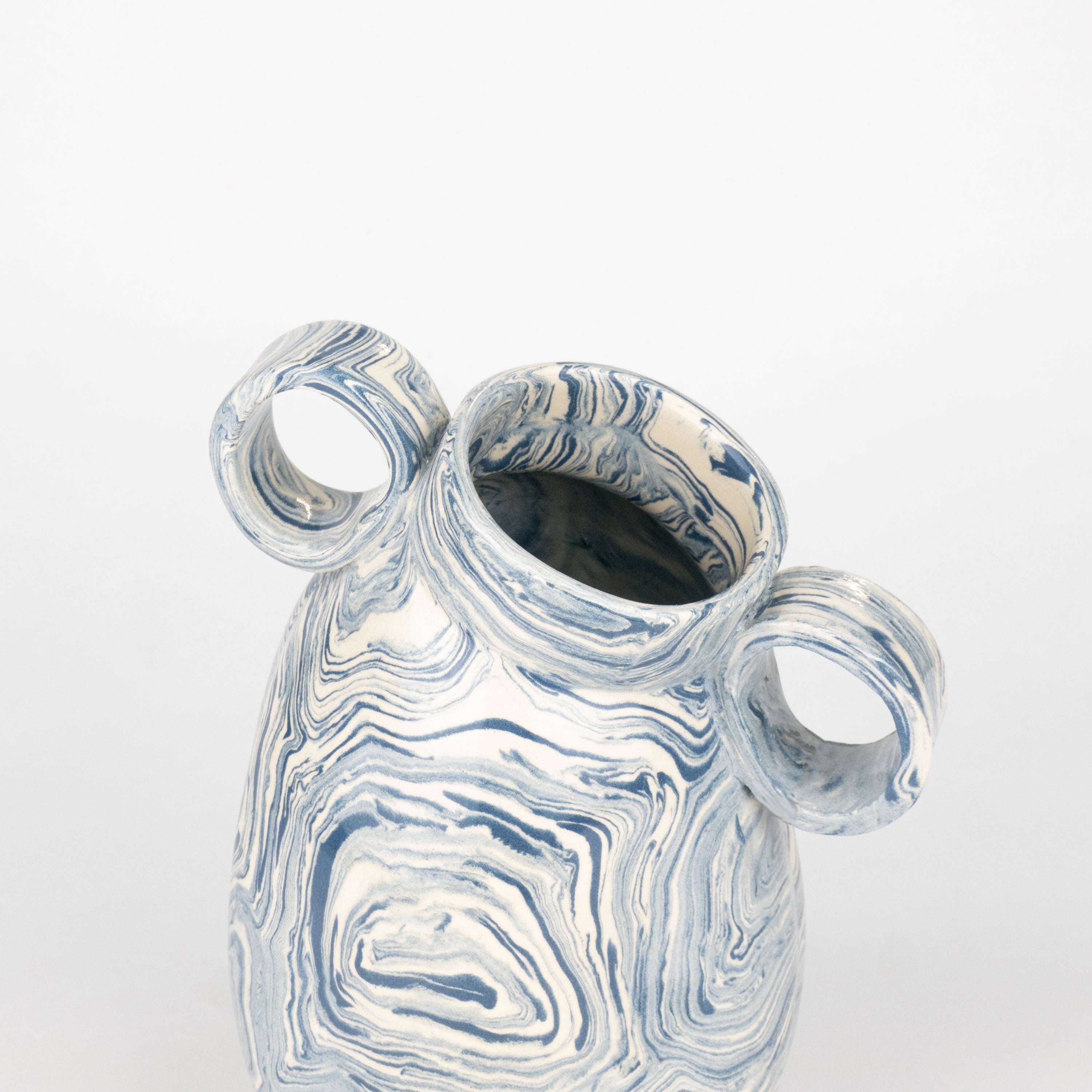 Blue & White Agate Mini Origin Vase