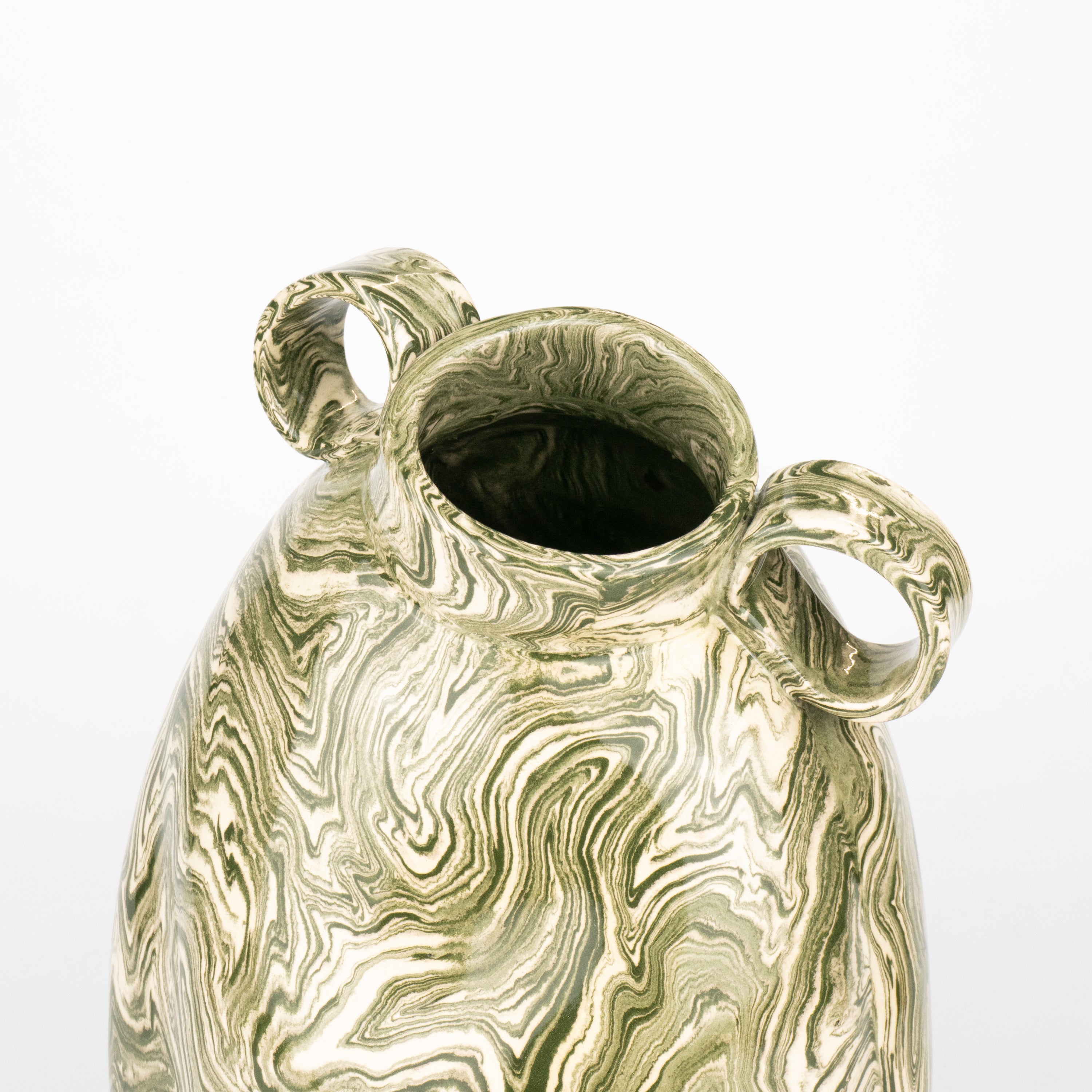 Green & White Agate Origin Vase