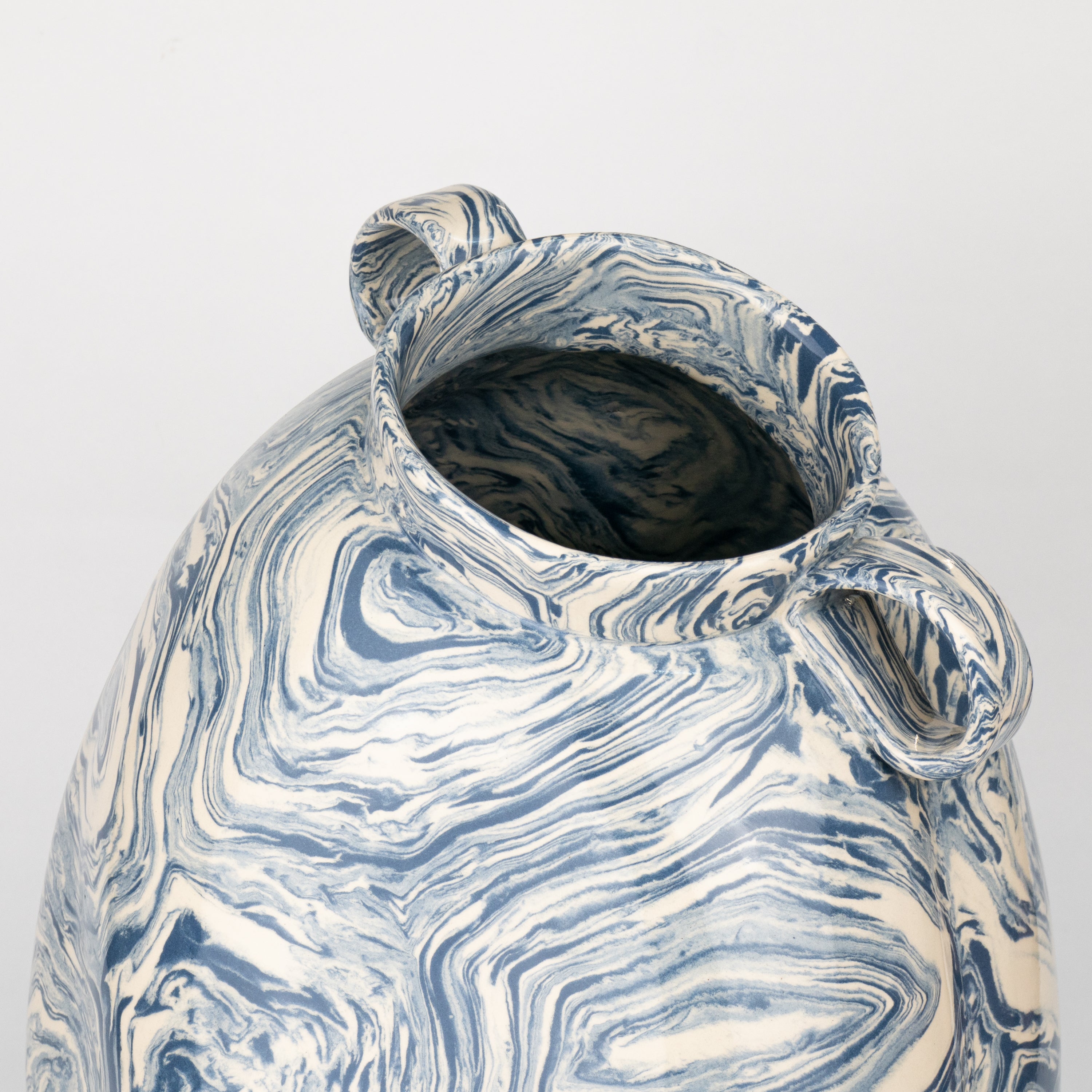 Blue & White Agate Maxi Origin Vase
