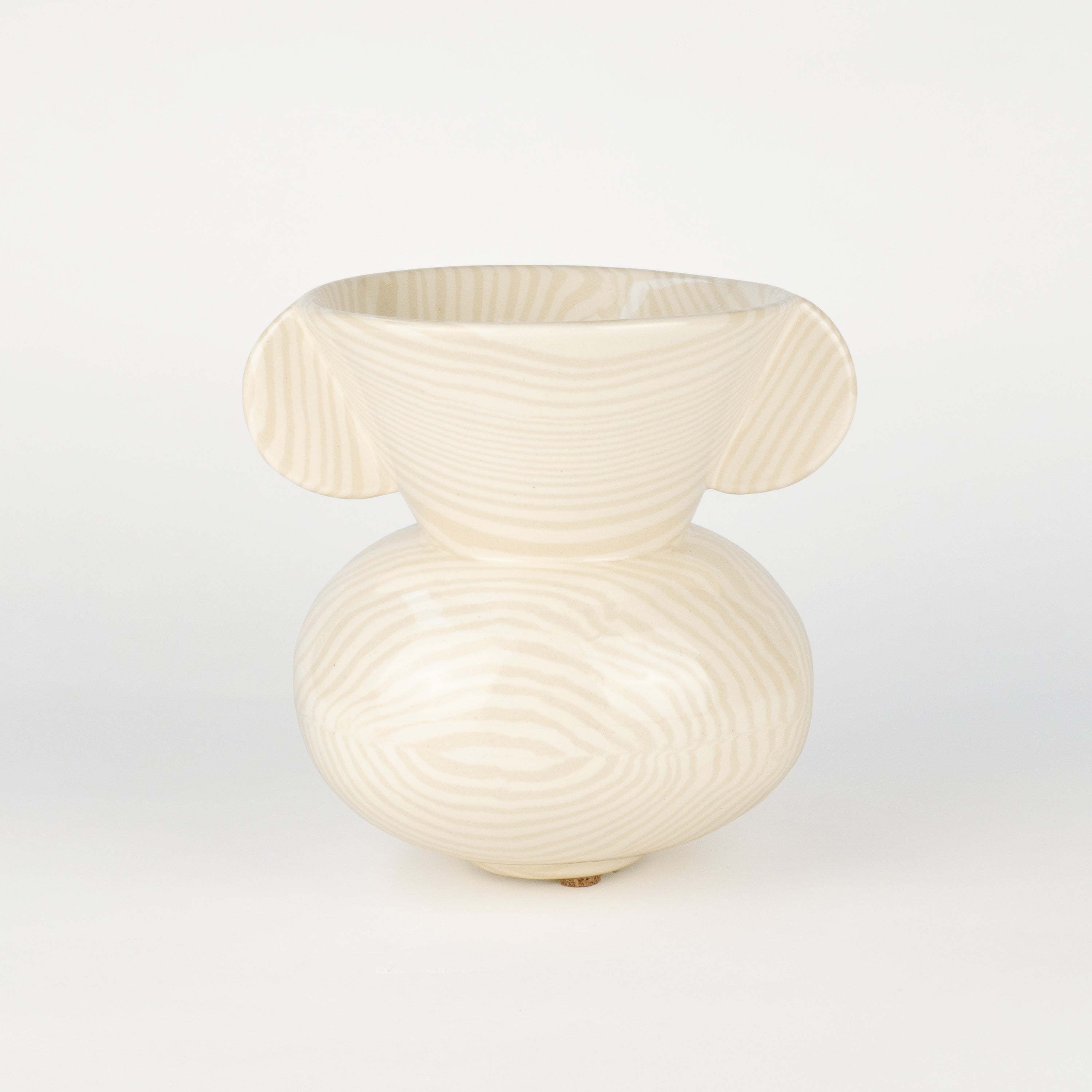 Oatmeal & White Marble Mini Townsend Vase