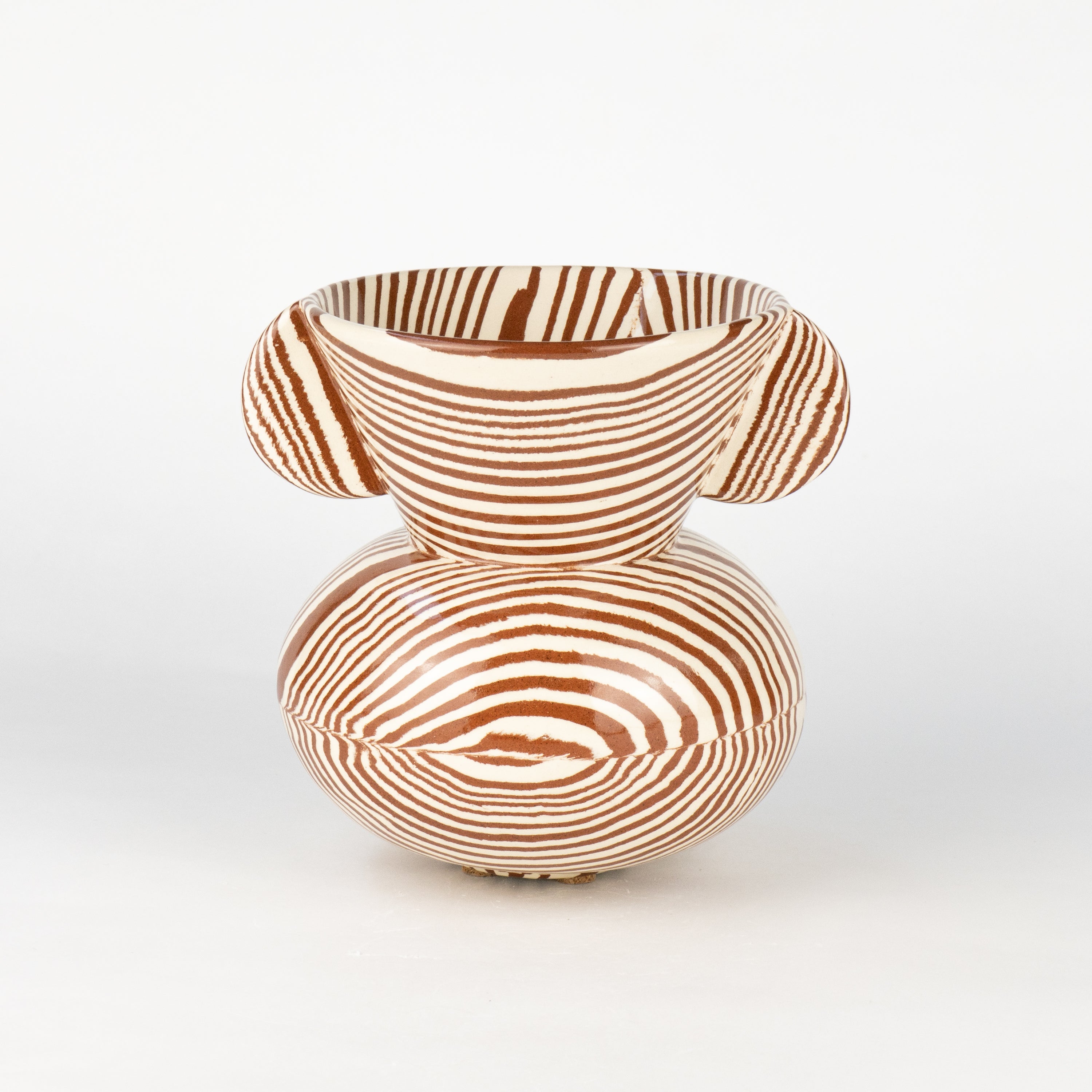 Terracotta & White Marble Mini Townsend Vase